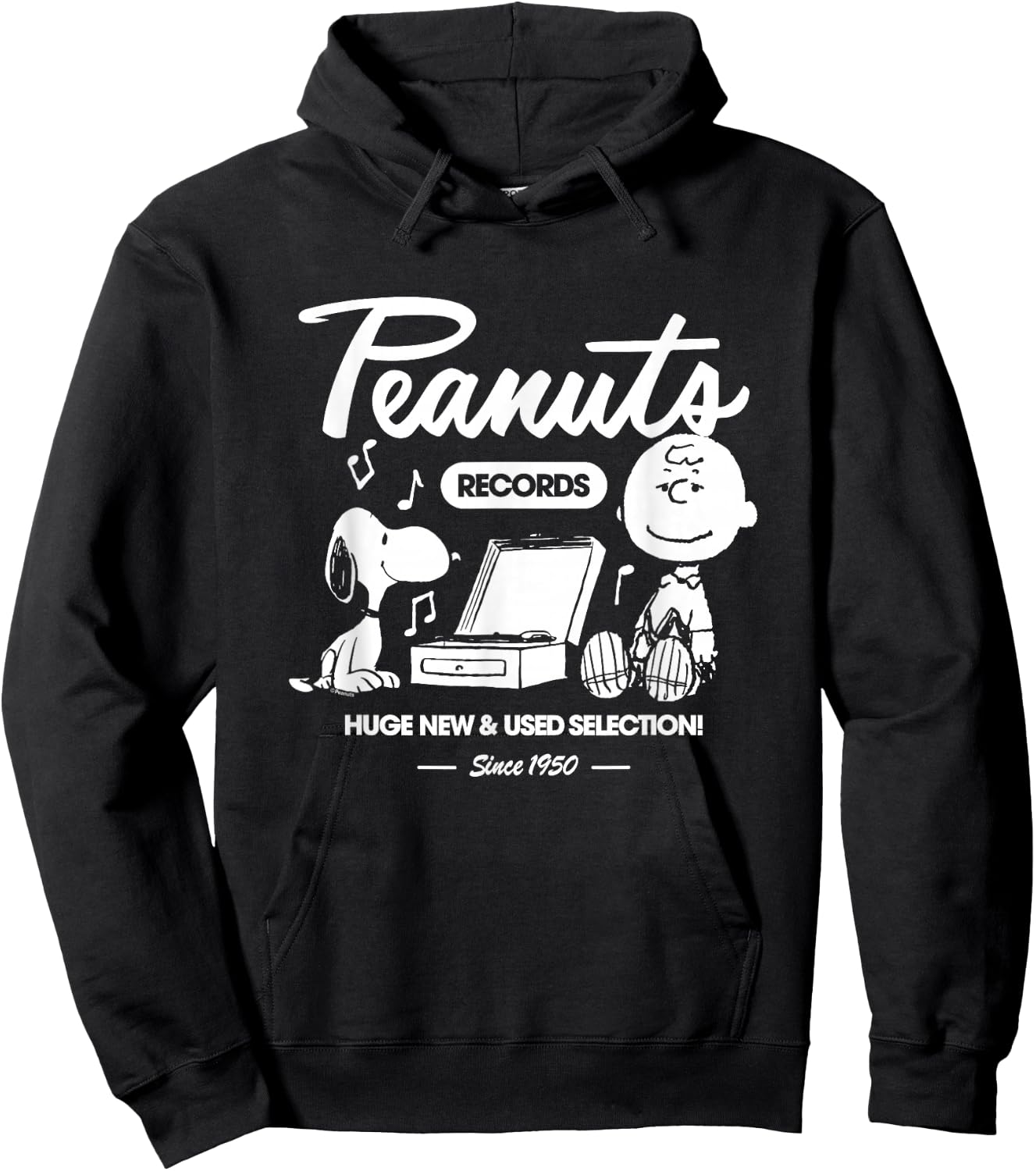 Peanuts - Snoopy Charlie Brown Record Hoodie - Hoodie | Black