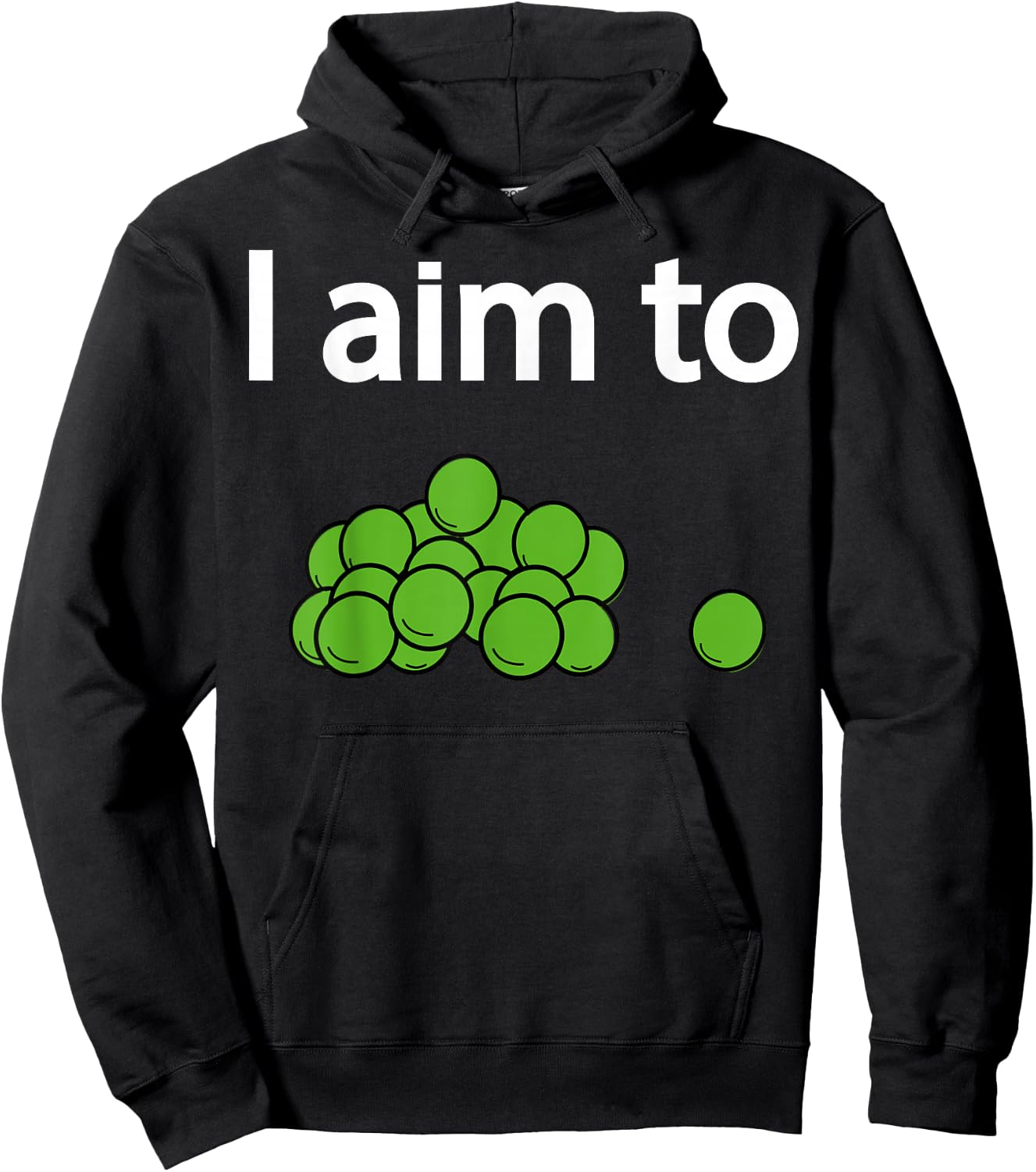 I Aim To Peas Funny Peas Hoodie - Hoodie | Black