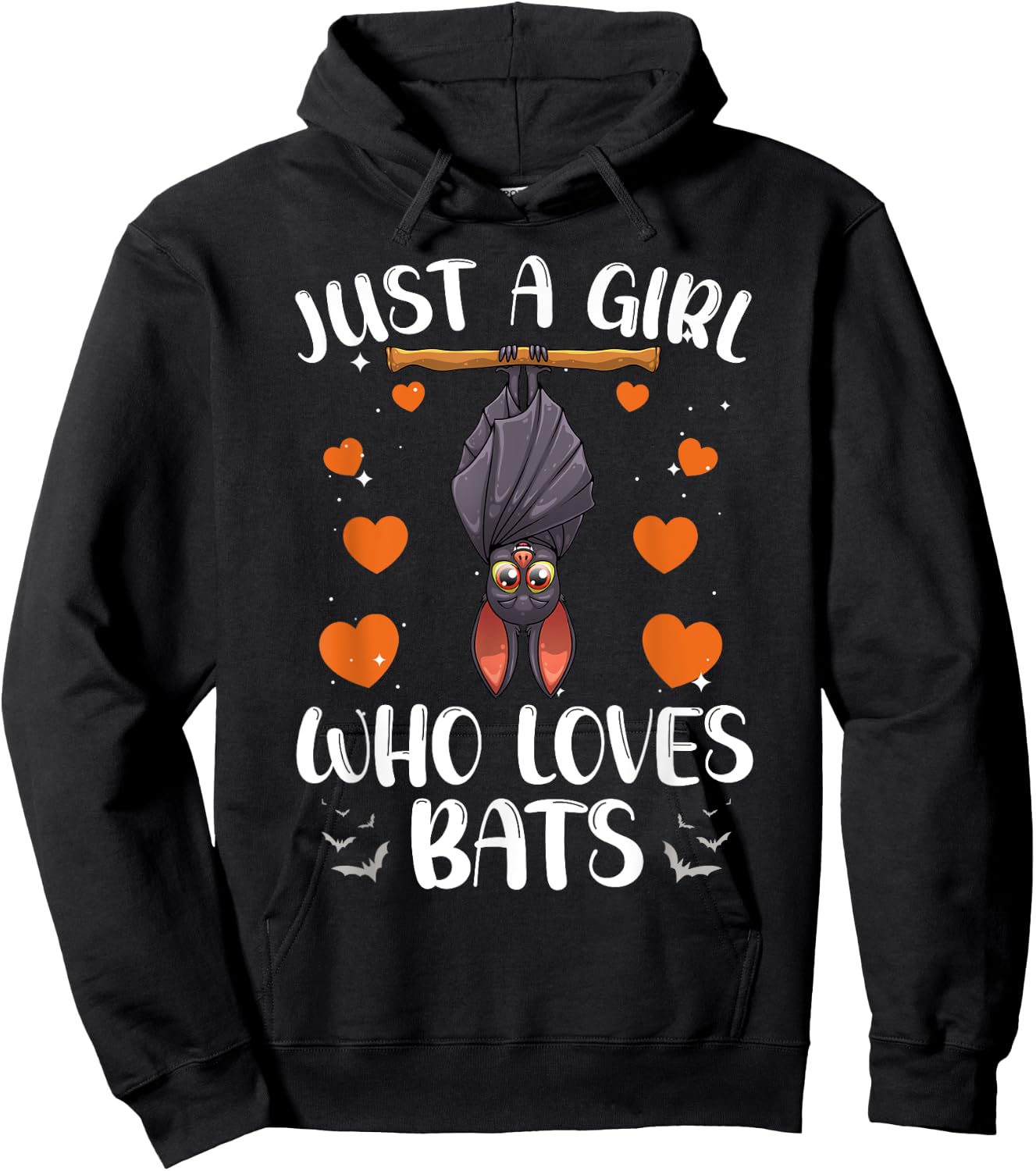 Cool Bat Girls Fruit Bat Lovers Animal Halloween Hoodie - Hoodie | Black