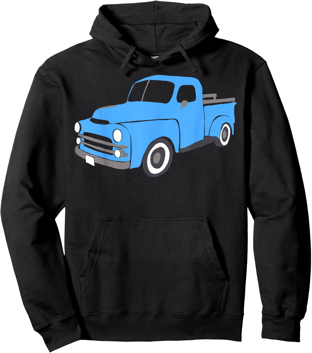 Elizabitcrusher Old Blue Truck Hoodie - Hoodie | Black