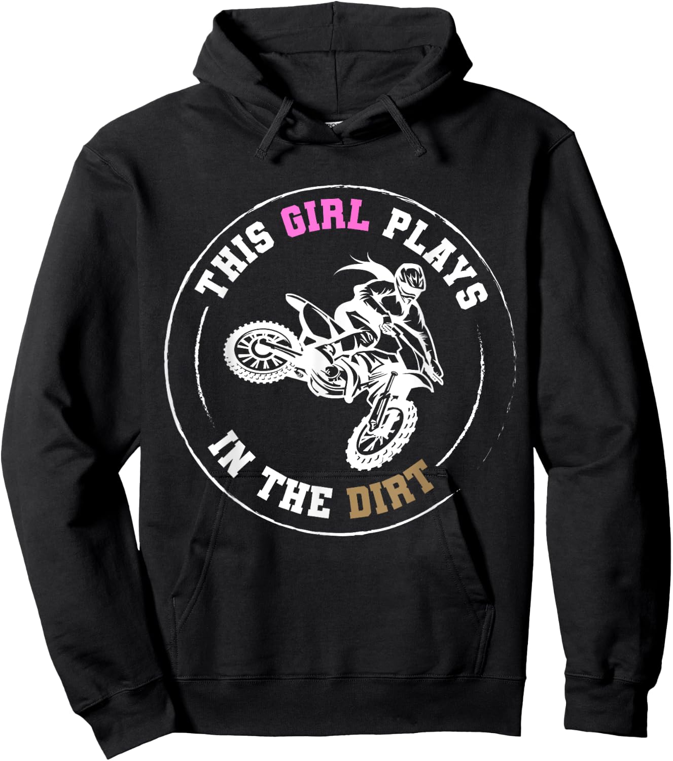 This Girl Plays in the Dirt Biking | Girls Dirt Bike Hoodie - Hoodie | Black