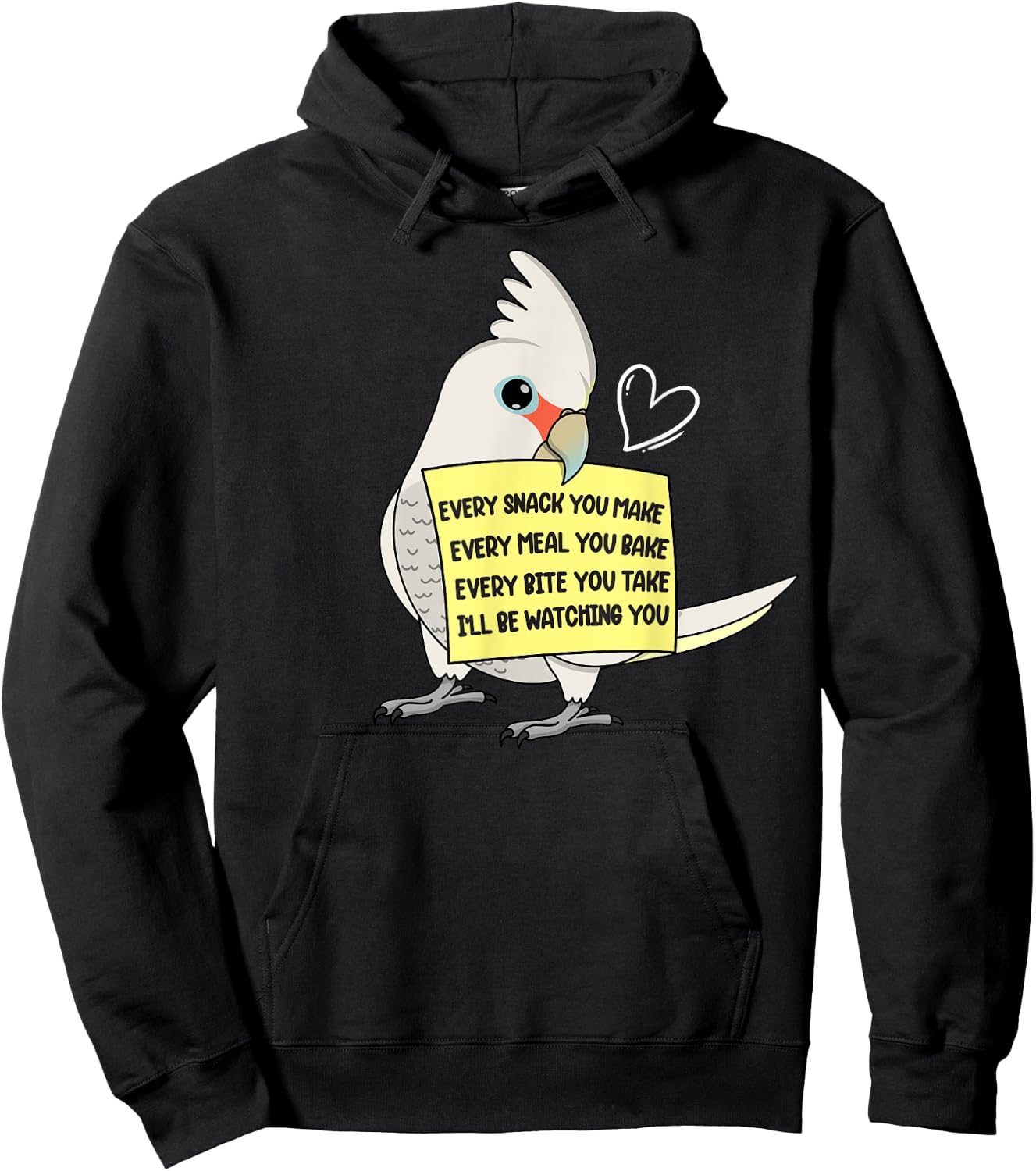 Every Snack, Meal or Bite I Goffins Cockatoo Parrot Hoodie - Hoodie | Black