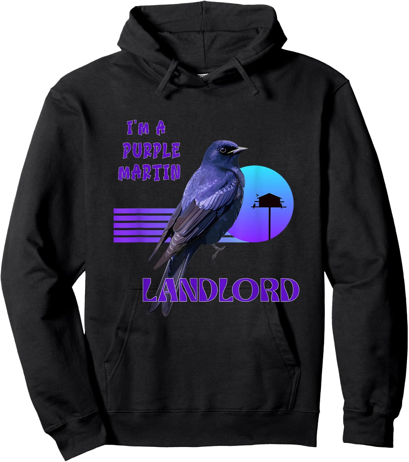 Purple Martin apparel for anyone devoted to these birds. Hoodie - Hoodie | Black