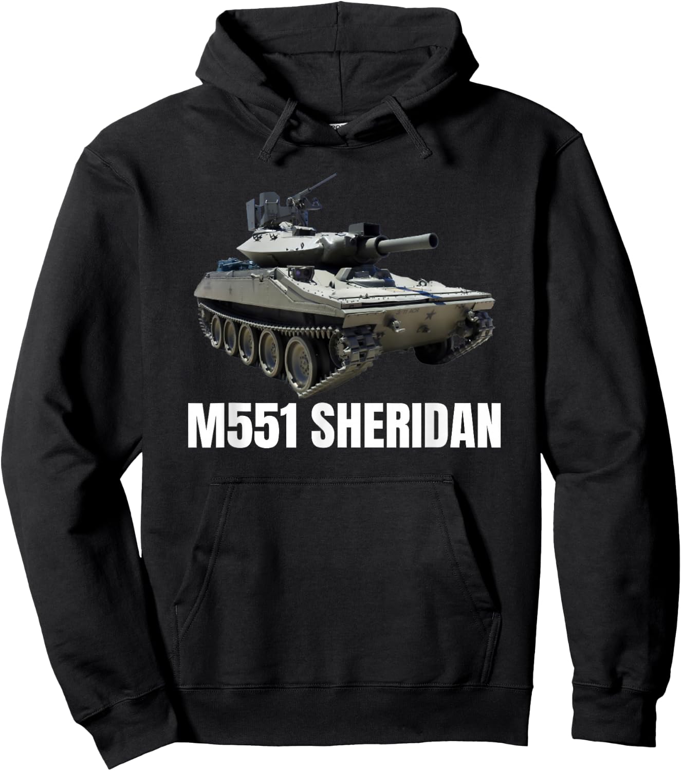 M551 Sheridan American Cold War Tank Hoodie - Hoodie | Black