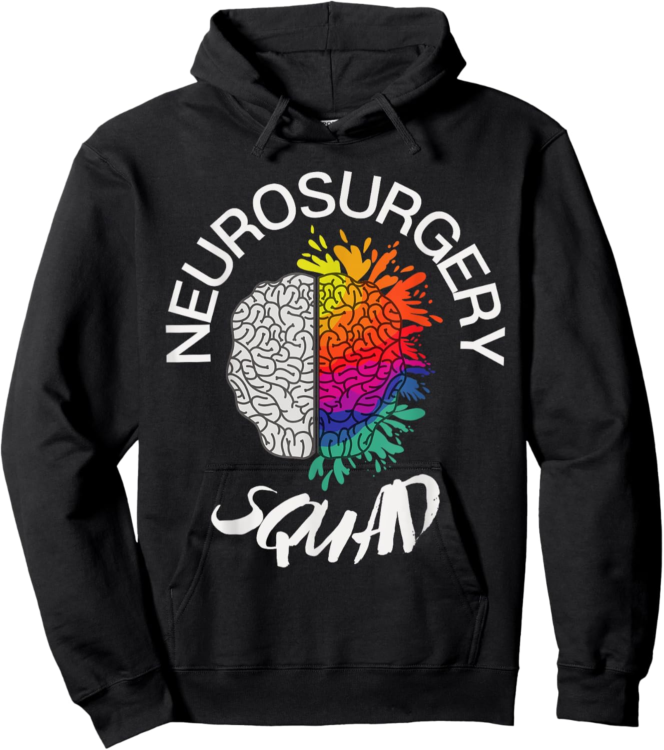 Neurosurgery Squad Funny Neurosurgeon Brain Doctor Hoodie - Hoodie | Black