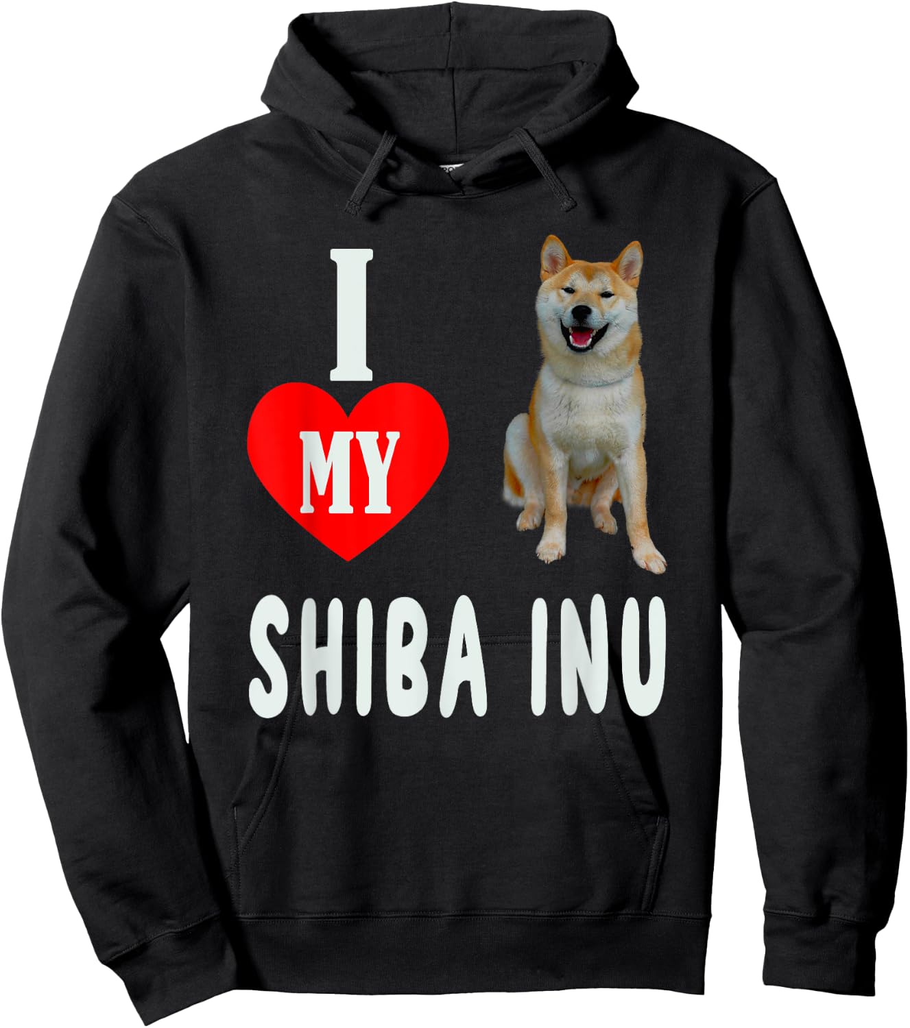 I LOVE MY SHEBA INU Dog Animal Pet Lover Apparel Men Women Hoodie - Hoodie | Black