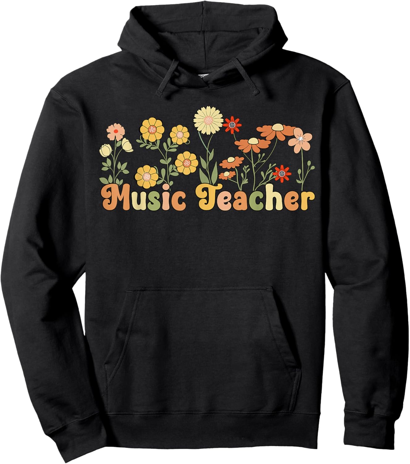 Groovy Music Teacher Music Teaching Music Teachers Hoodie - Hoodie | Black