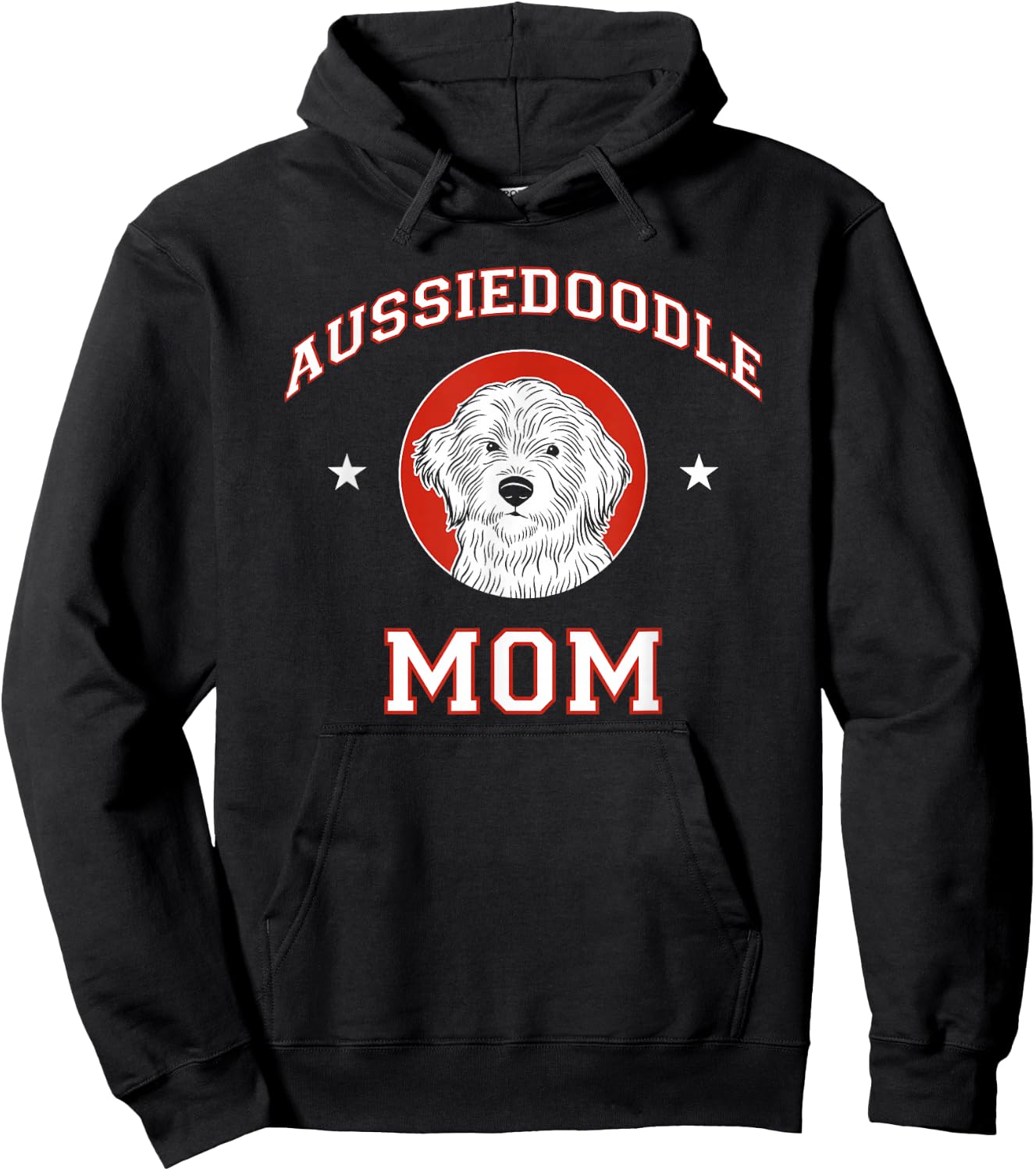 Aussiedoodle Mom Dog Mother Women Girls Kids Hoodie - Hoodie | Black