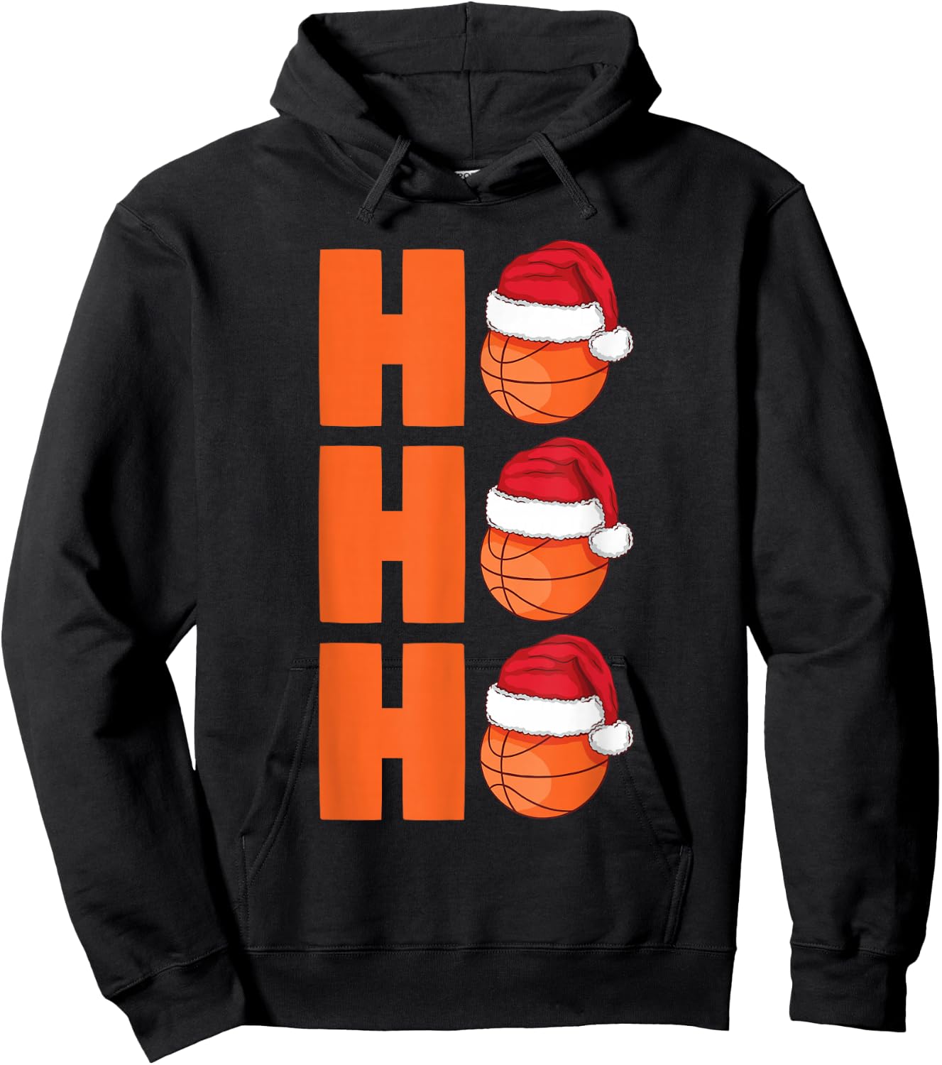Xmas Santa Claus Basketball Christmas Hoodie - Hoodie | Black