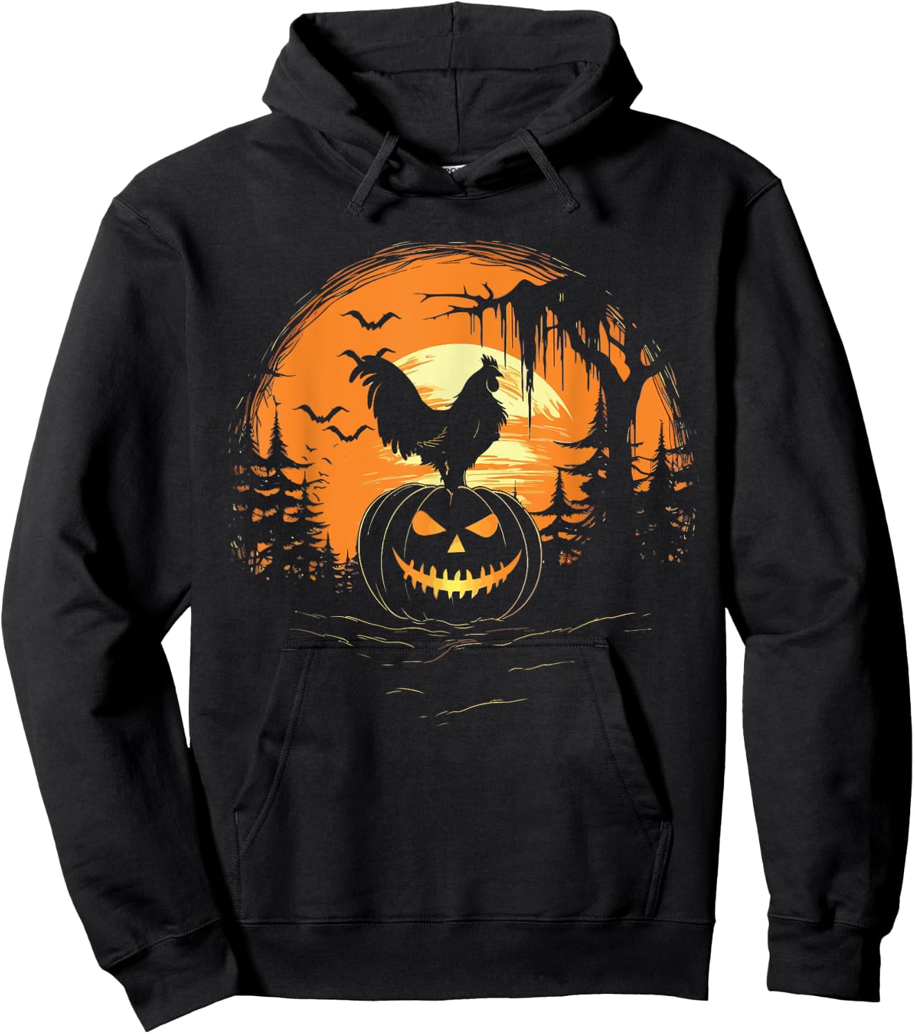 Chicken Halloween Trick Or Treat Chicken Farmer Rooster Hoodie - Hoodie | Black