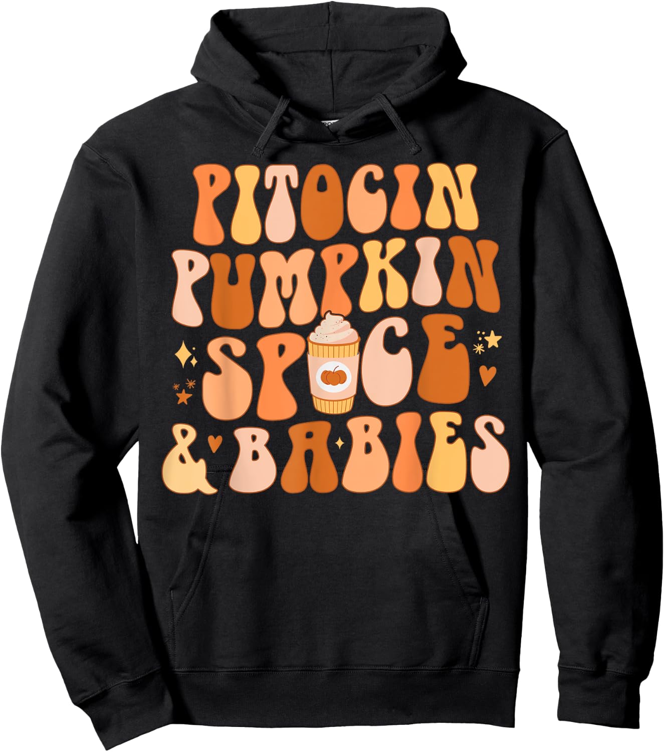 Halloween Labor And Delivery L&D Nurse Fall Pumpkins Midwife Hoodie - Hoodie | Black
