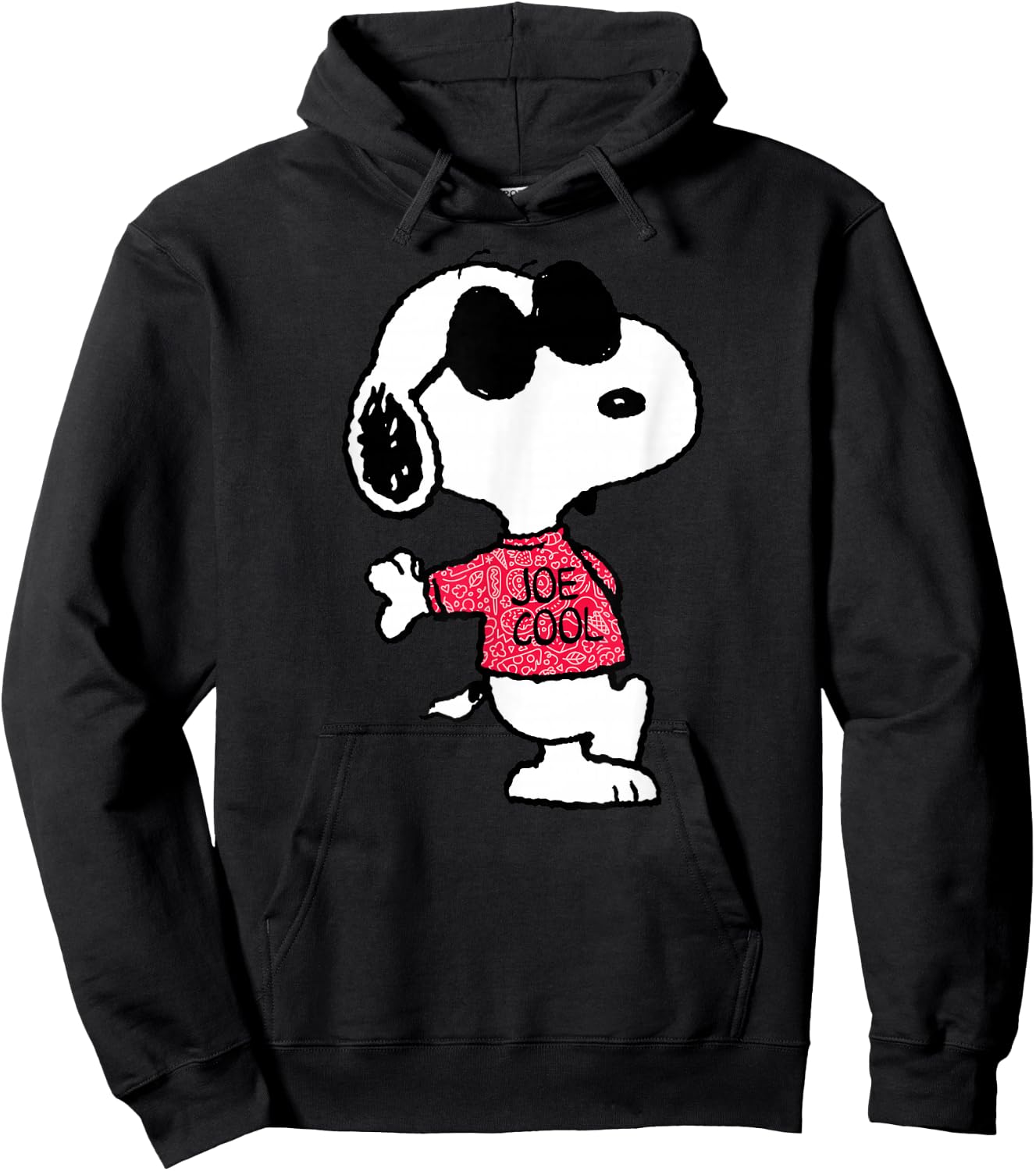 Peanuts - Joe Cool Pattern Hoodie - Hoodie | Black