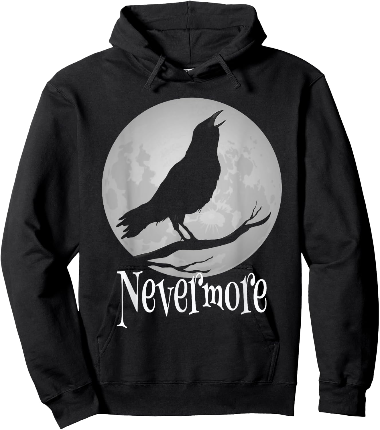 Crowcore Aesthetic - Raven Bird Spooky Dark Gothic Nevermore Hoodie - Hoodie | Black