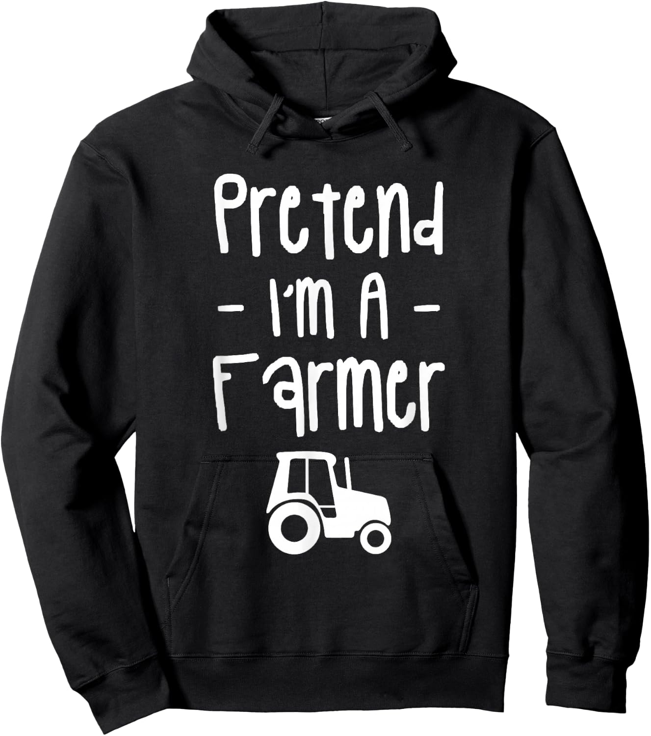 Pretend I'm A Farmer Funny Halloween Costume Farmers Hoodie - Hoodie | Black