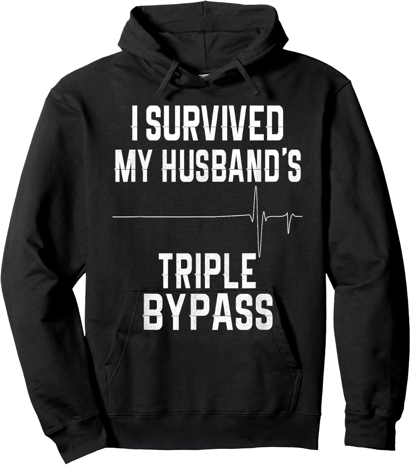 I Survived My Husband's Triple Bypass Hoodie - Hoodie | Black