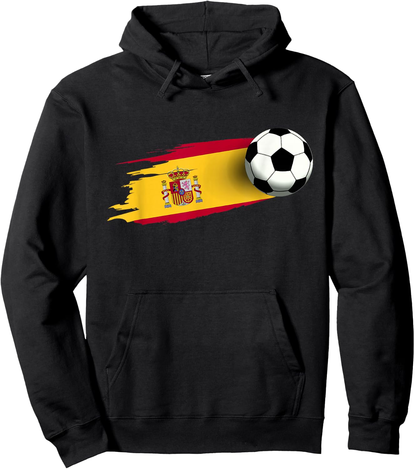 Spain Flag Jersey Spanish Soccer Team Spanish Hoodie - Hoodie | Black