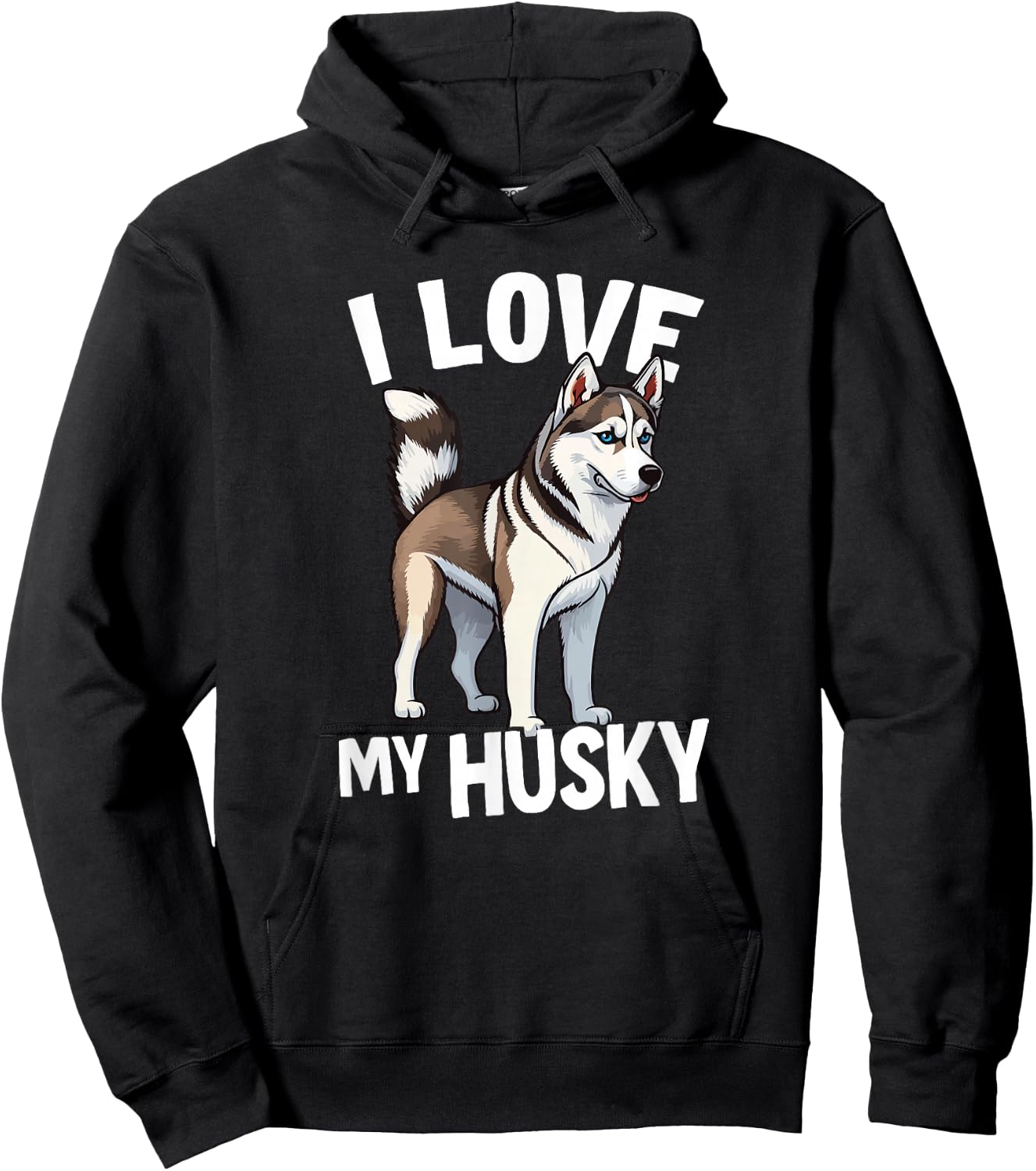 I Love My Husky Hoodie - Hoodie | Black