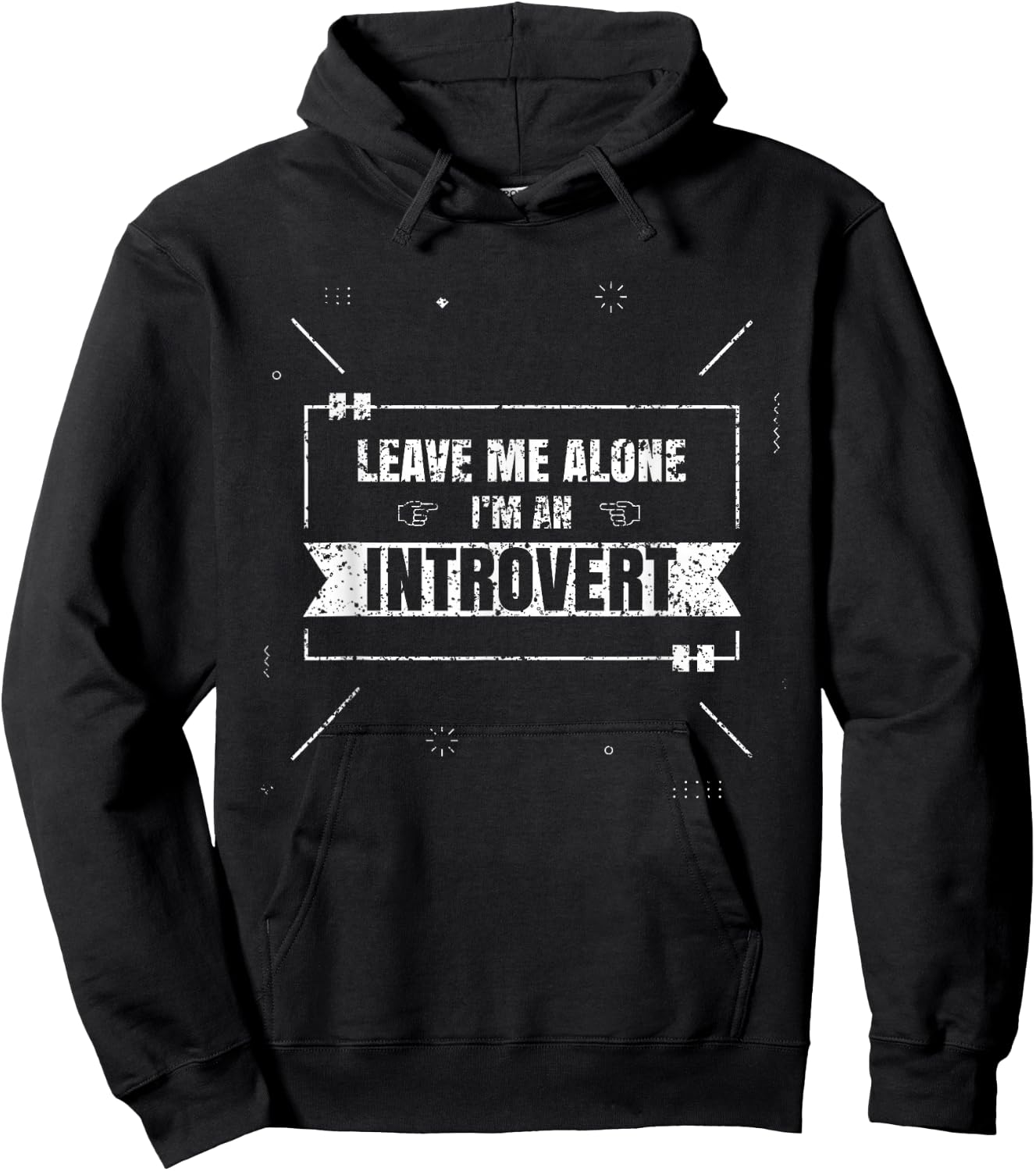 Leave me alone I'm an introvert Shyness Shy Introverted Hoodie - Hoodie | Black