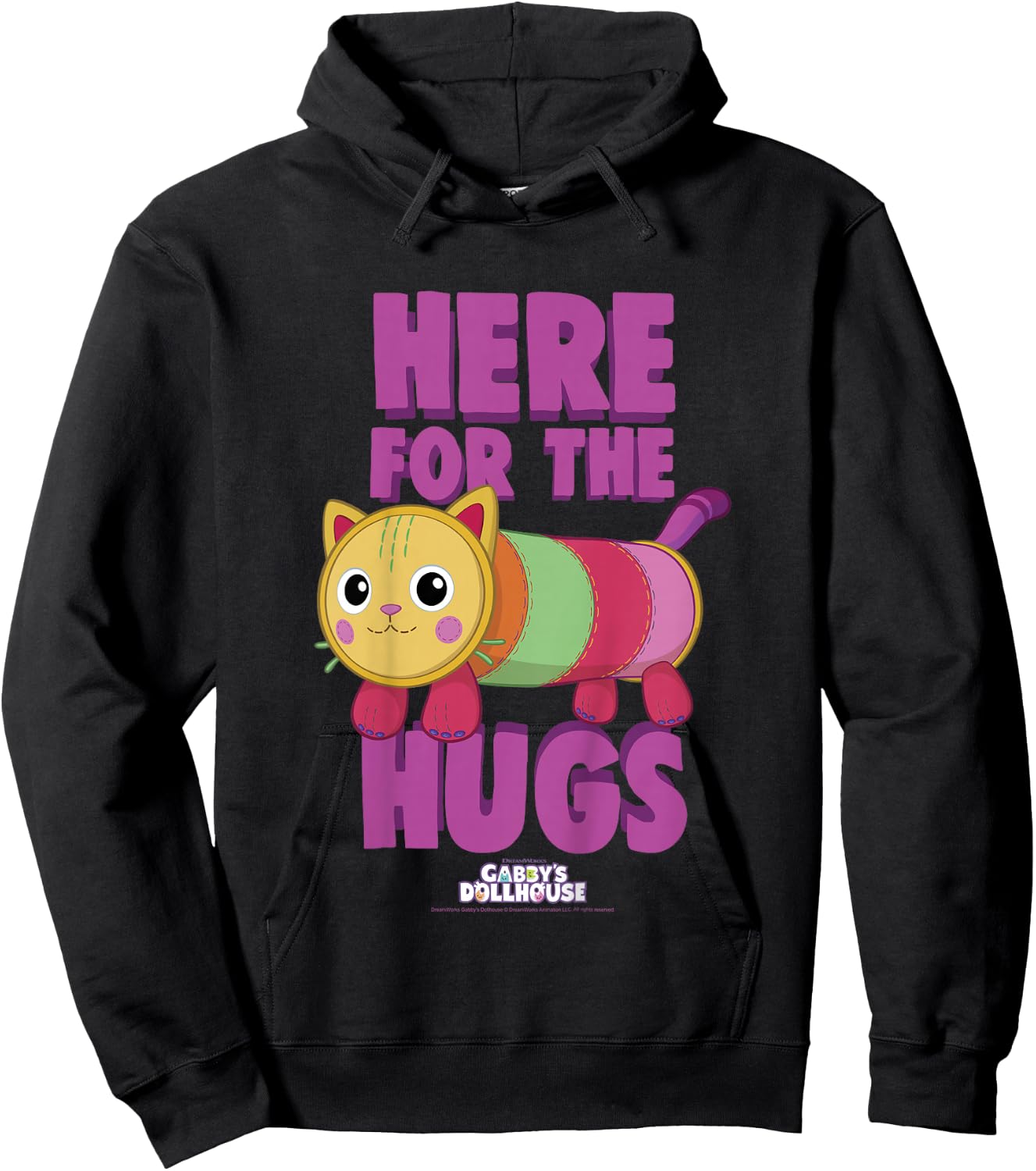 DreamWorks Gabby's Dollhouse Valentine's Day Pillow Cat Hoodie - Hoodie | Black