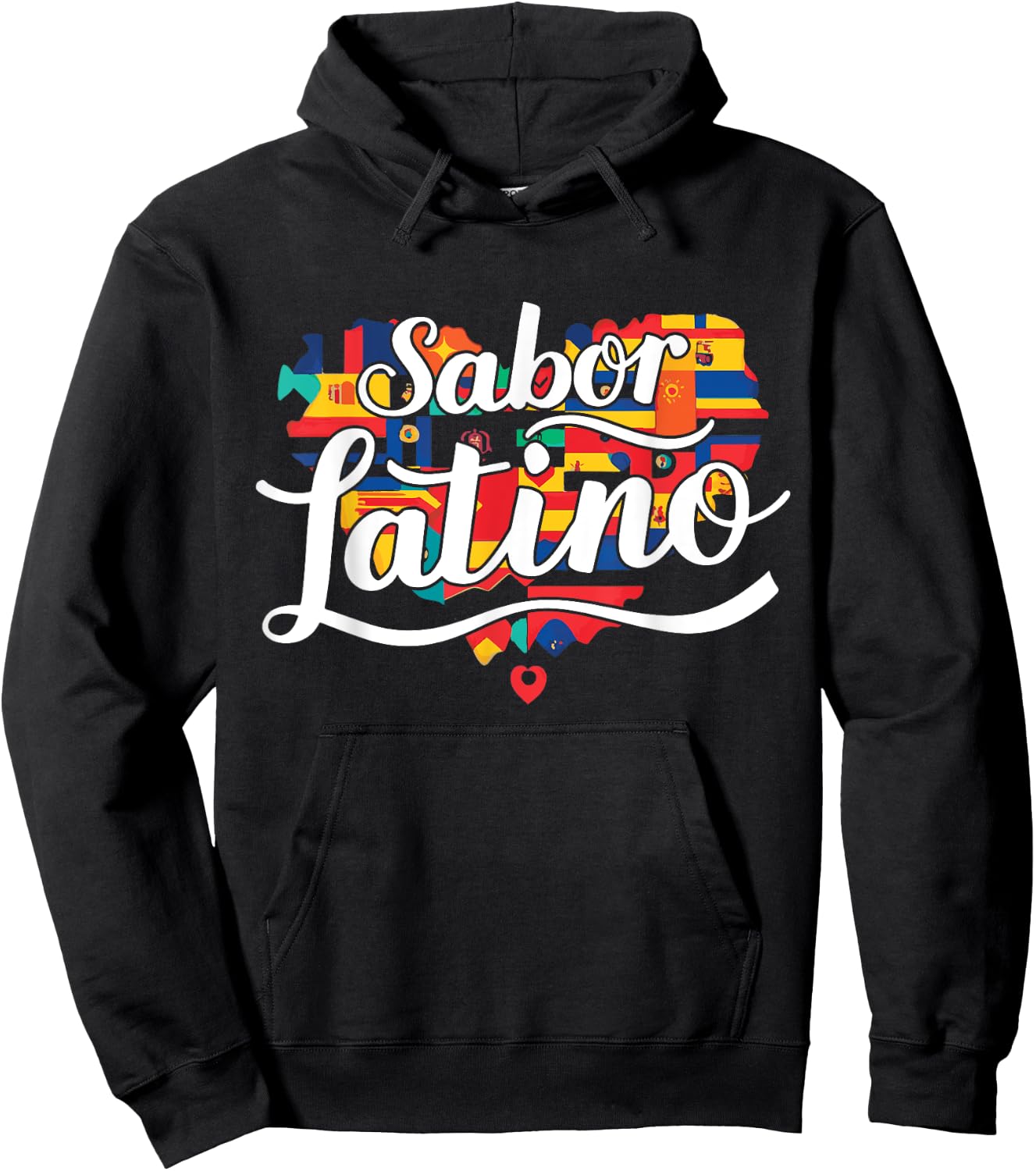 Sabor Latino Latin Flavor Hispanic Heritage Hoodie - Hoodie | Black