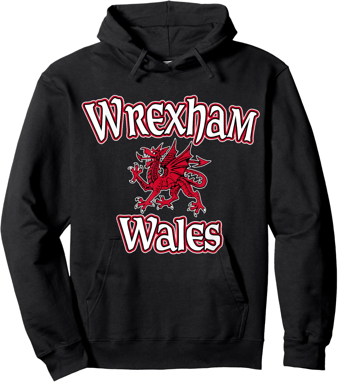 Wrexham Wales Dragon Hoodie - Hoodie | Black