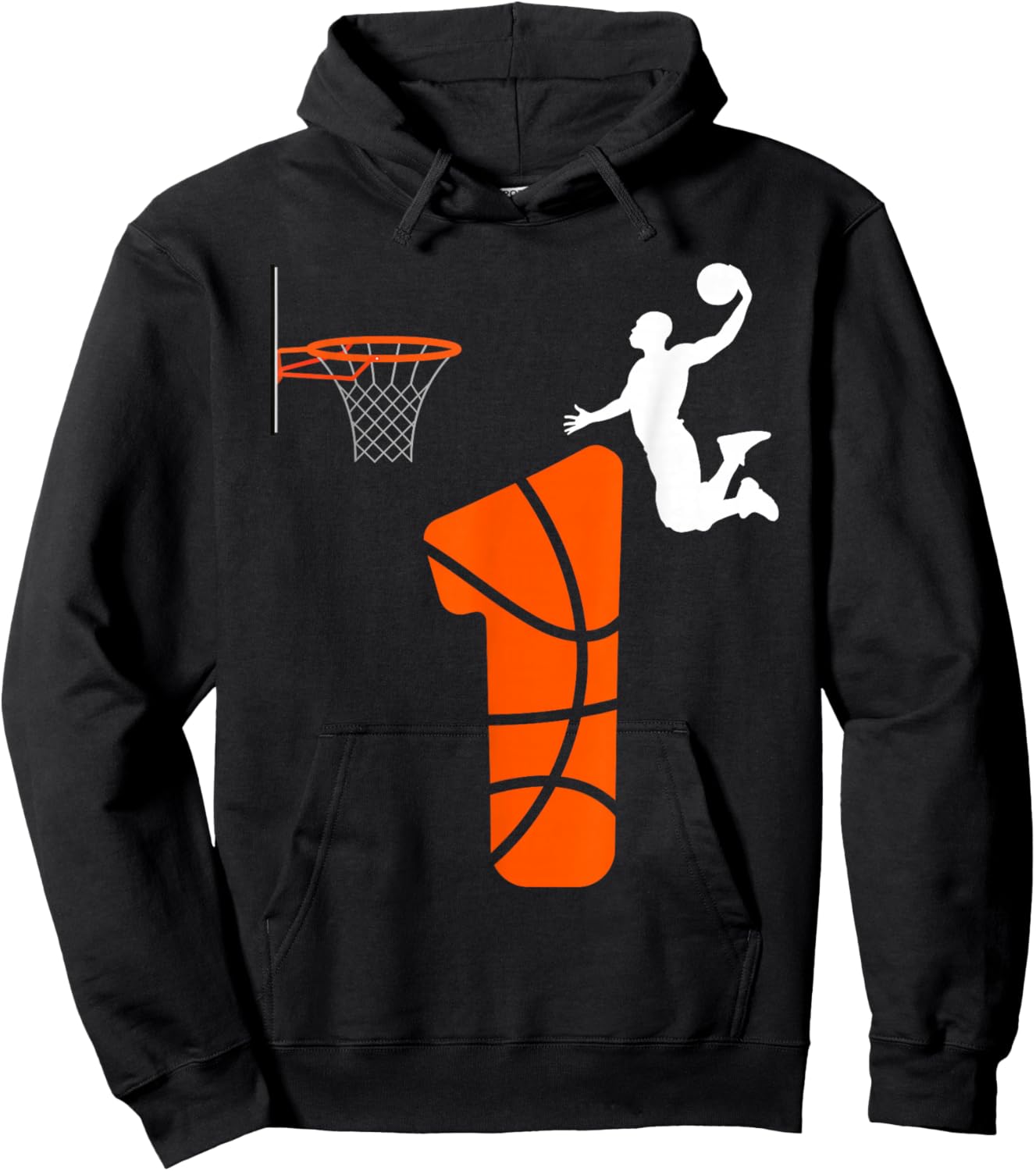 1 Year Old Slam Dunk Its My 1st Birthday Basketball Hoodie - Hoodie | Black