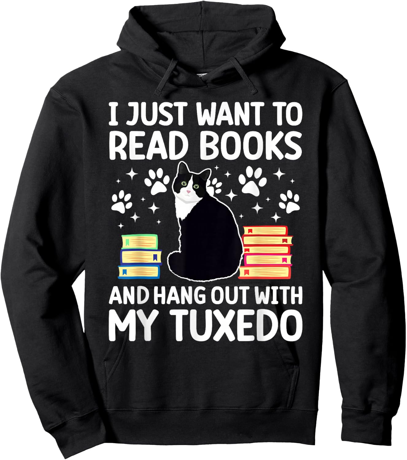 Hang Out with My Tuxedo Cat Owner Tuxedo Cat Lover Hoodie - Hoodie | Black
