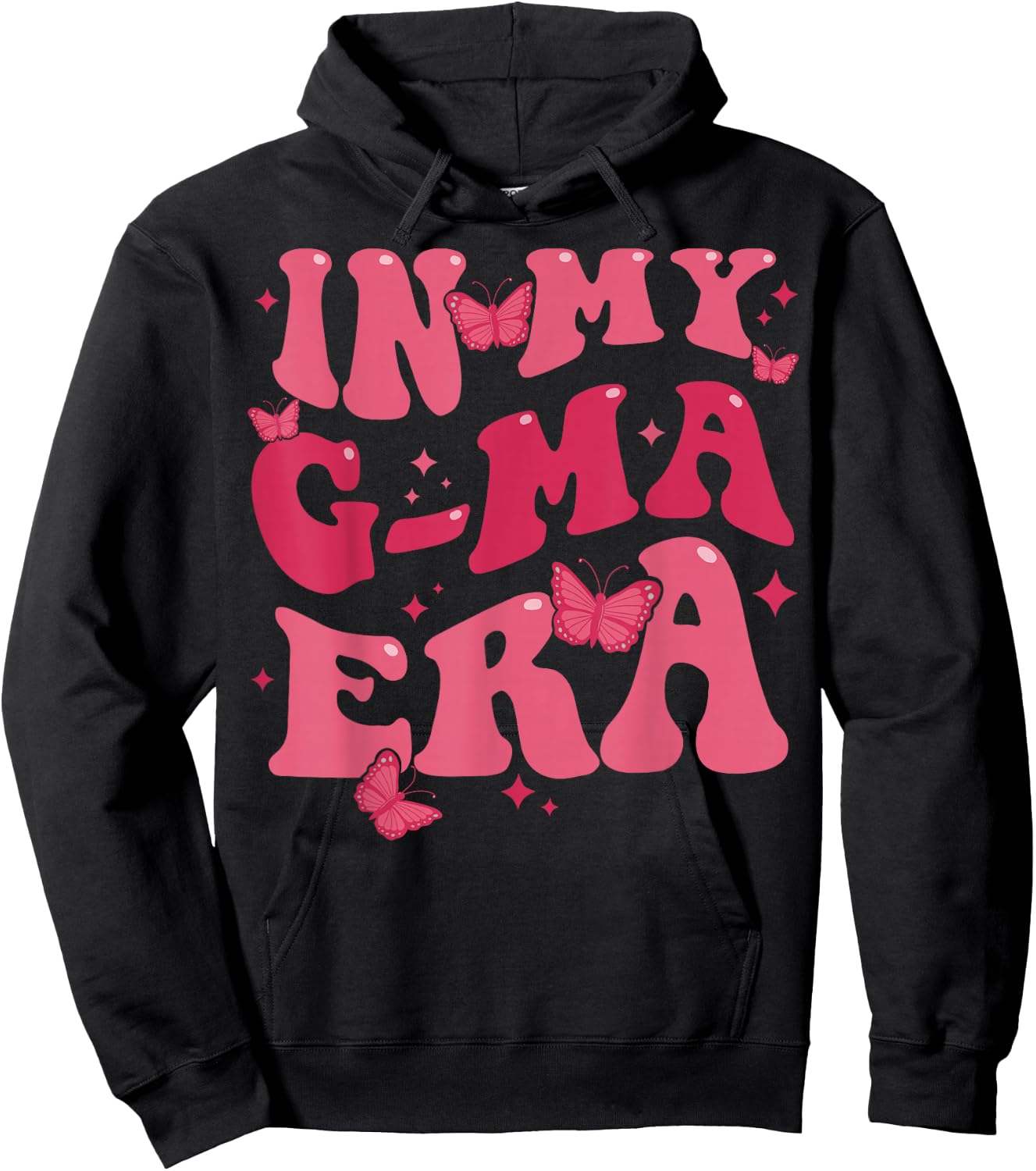 In My G-Ma Era Baby Announcement for Grandma Mother's Day Hoodie - Hoodie | Black