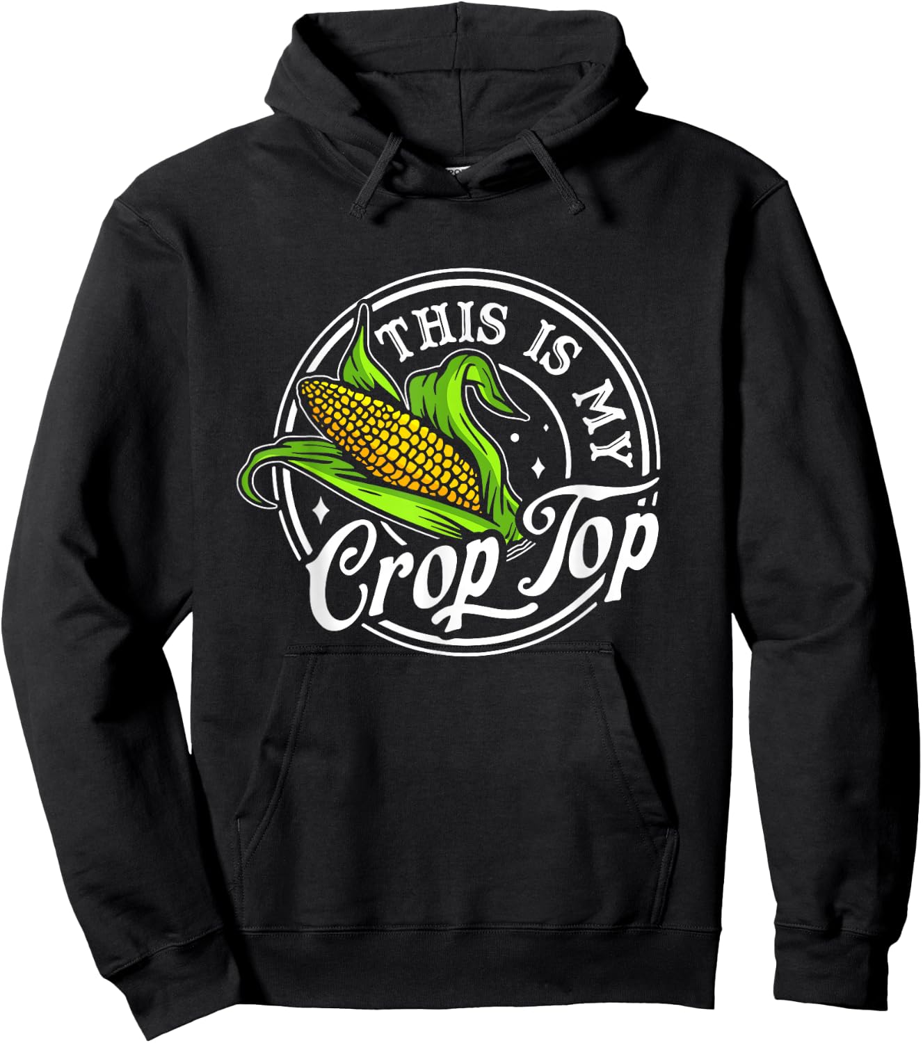 This Is My Crop Top Funny Farmer Farming Corn Hoodie - Hoodie | Black