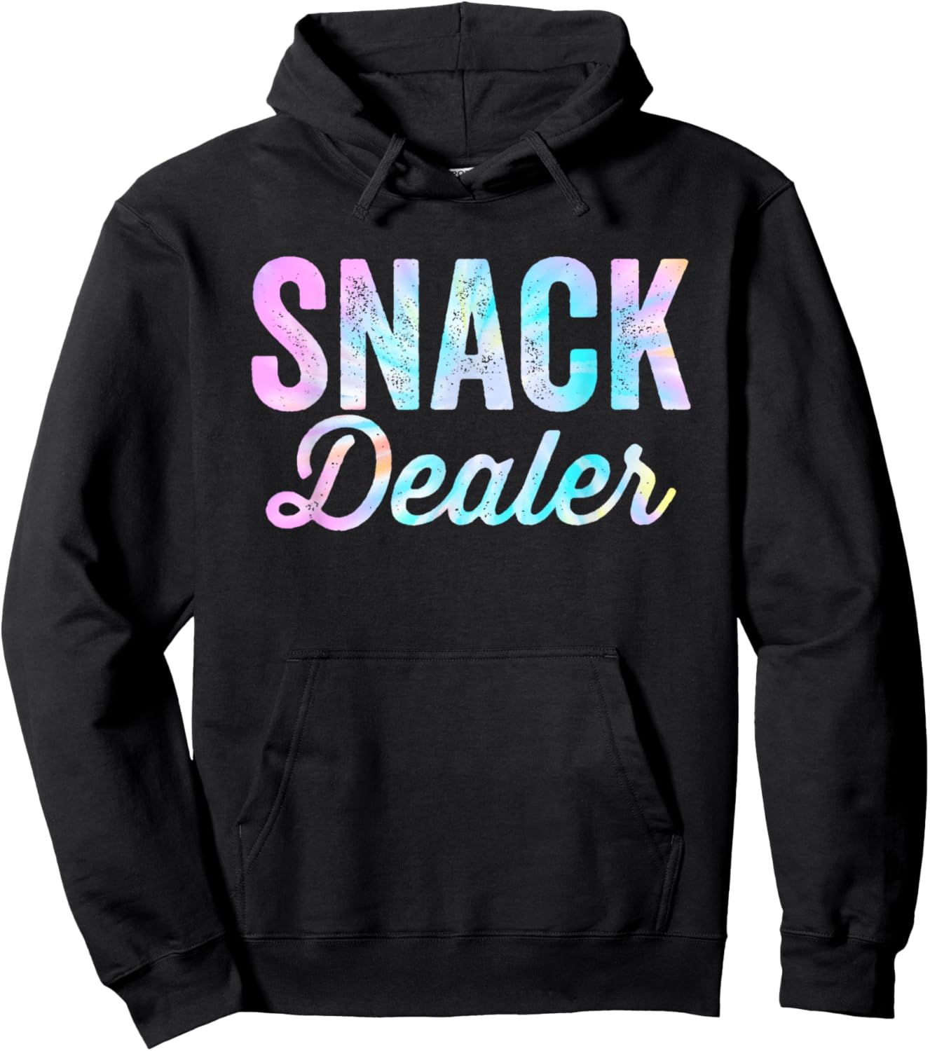 Snack Dealer Summer Camp Staff Daycare Worker Funny Tie Dye Women Hoodie - Hoodie | Black