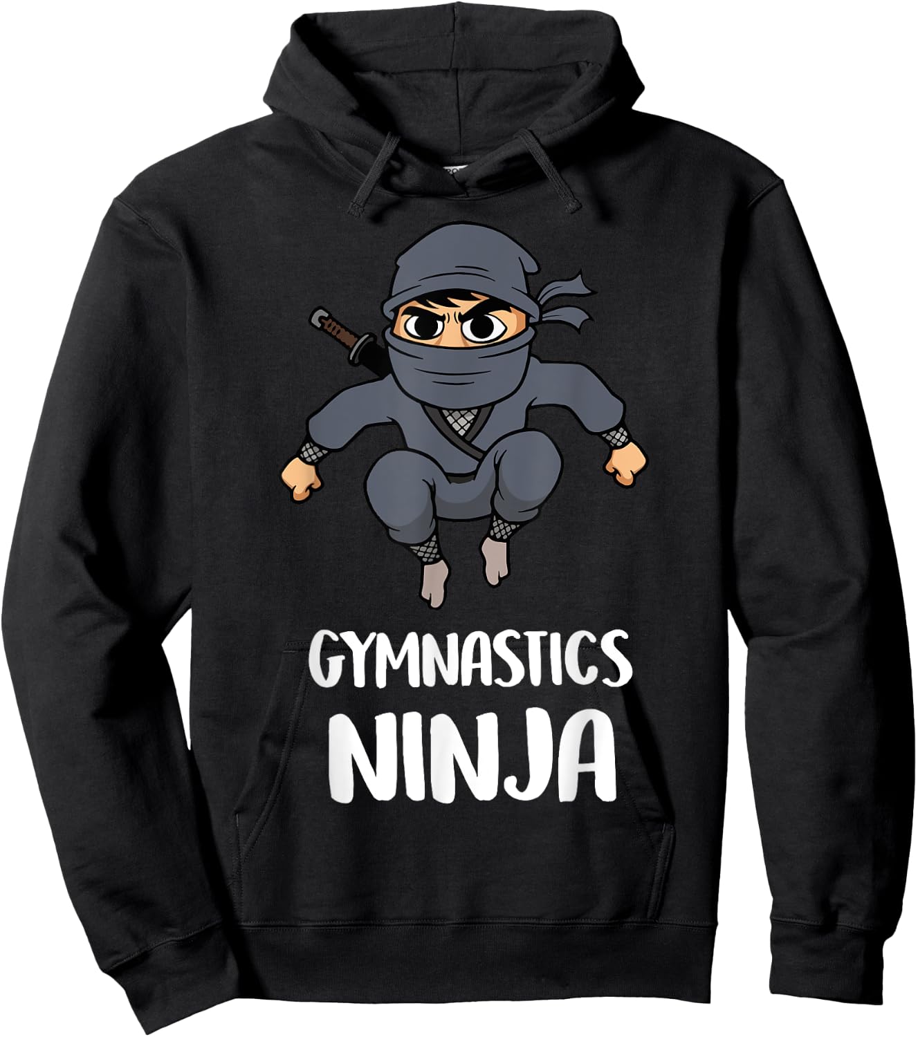 Gymnastics Ninja Boy Funny Sports Toddler Kids Hoodie - Hoodie | Black