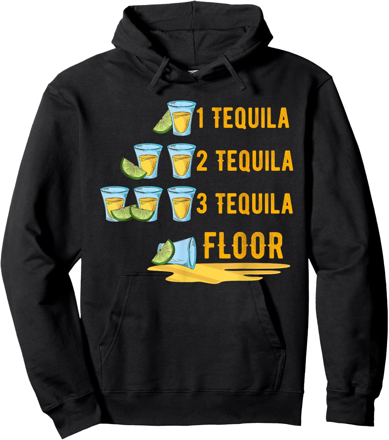1 Tequila 2 Tequila 3 Tequila Floor Mexican Party Mexico Hoodie - Hoodie | Black