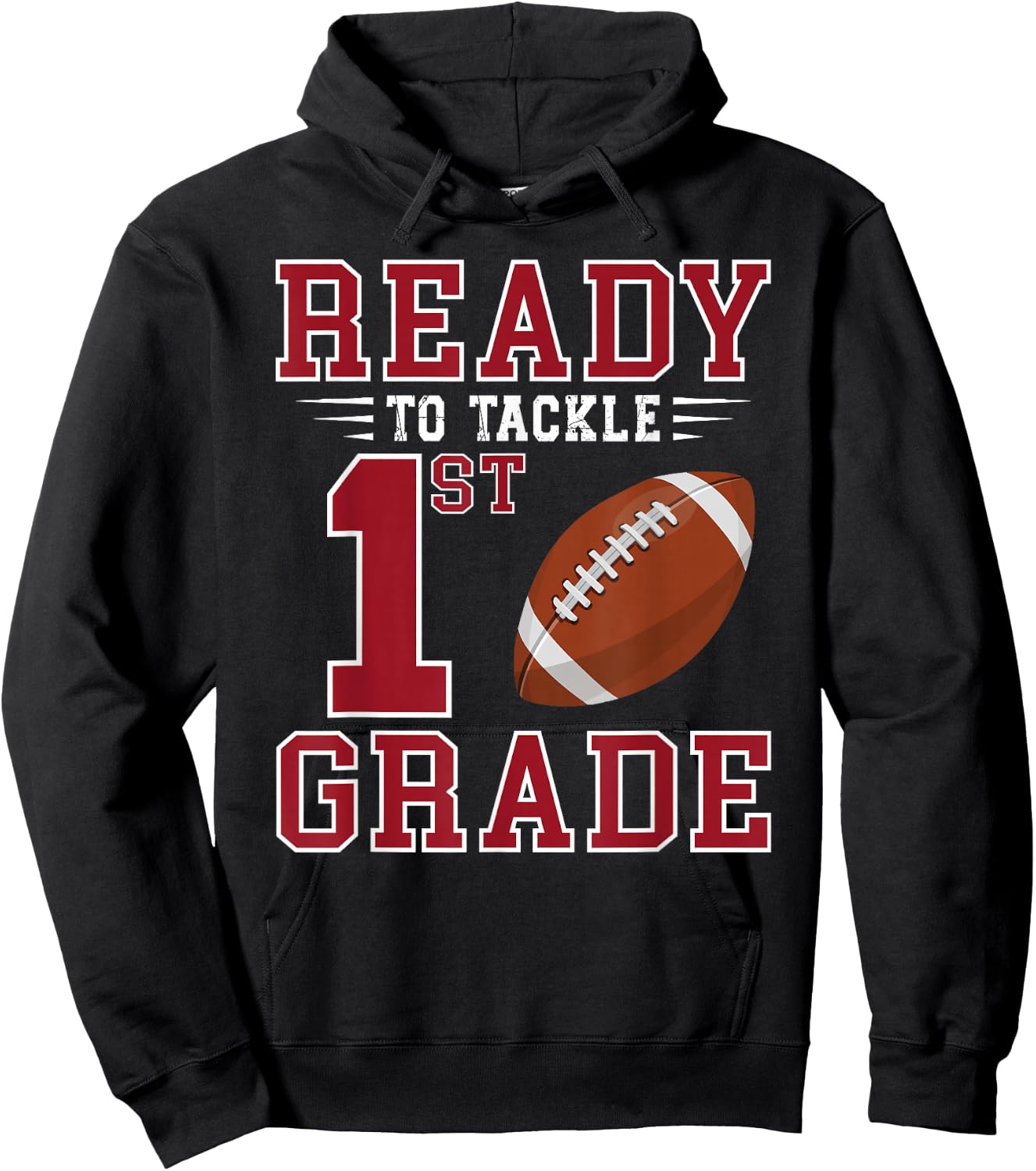 Ready to Tackle 1st Grade Back to School First Day of School Hoodie - Hoodie | Black