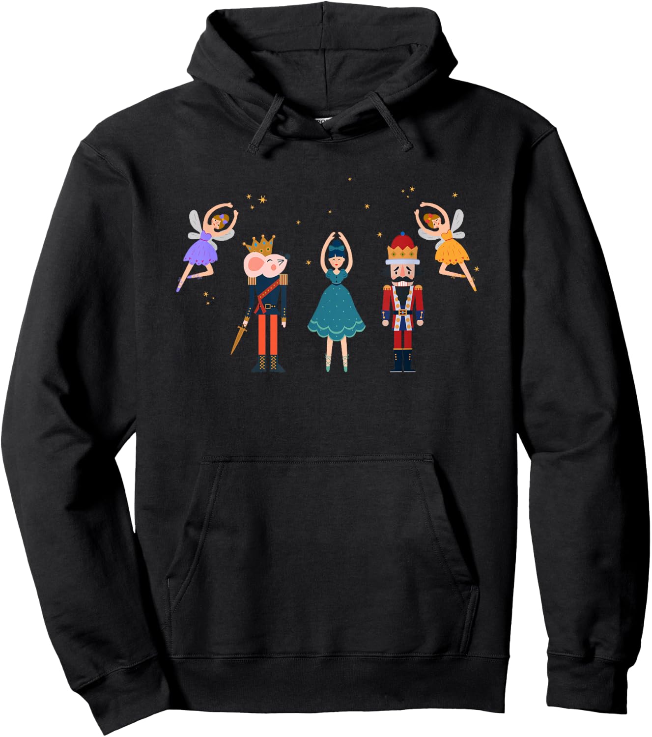 Nutcracker Mouse Ballet Dancing Fairy Sugar Plums Christmas Hoodie - Hoodie | Black