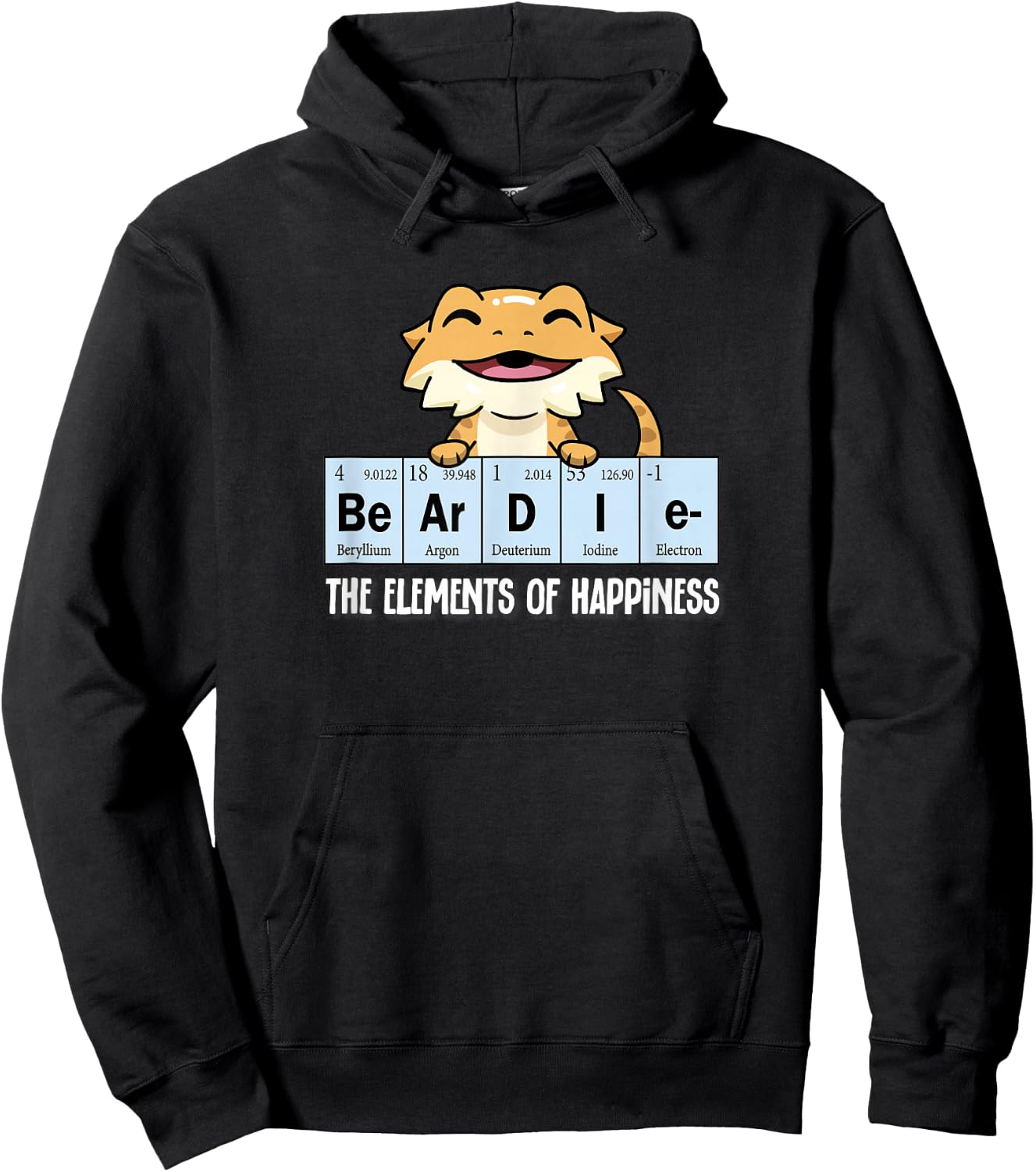 Tiny Dinosaur Elements Bearded Dragon Lover Hoodie - Hoodie | Black