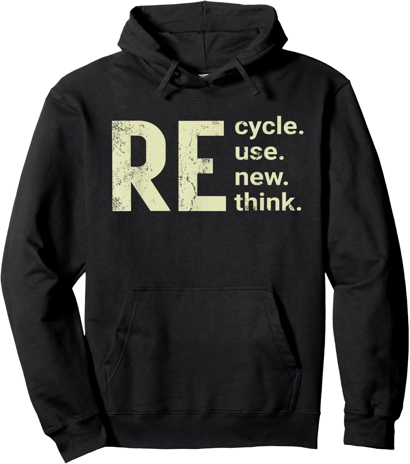 RE Cycle Use New Think Hoodie - Hoodie | Black