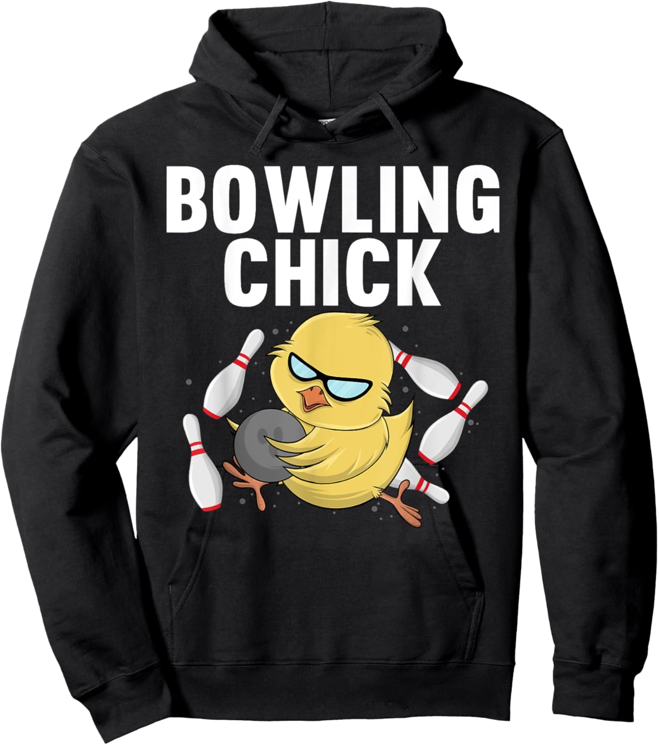 Cool Bowler Girls Ladies Bowling Chick Spare Me Hoodie - Hoodie | Black
