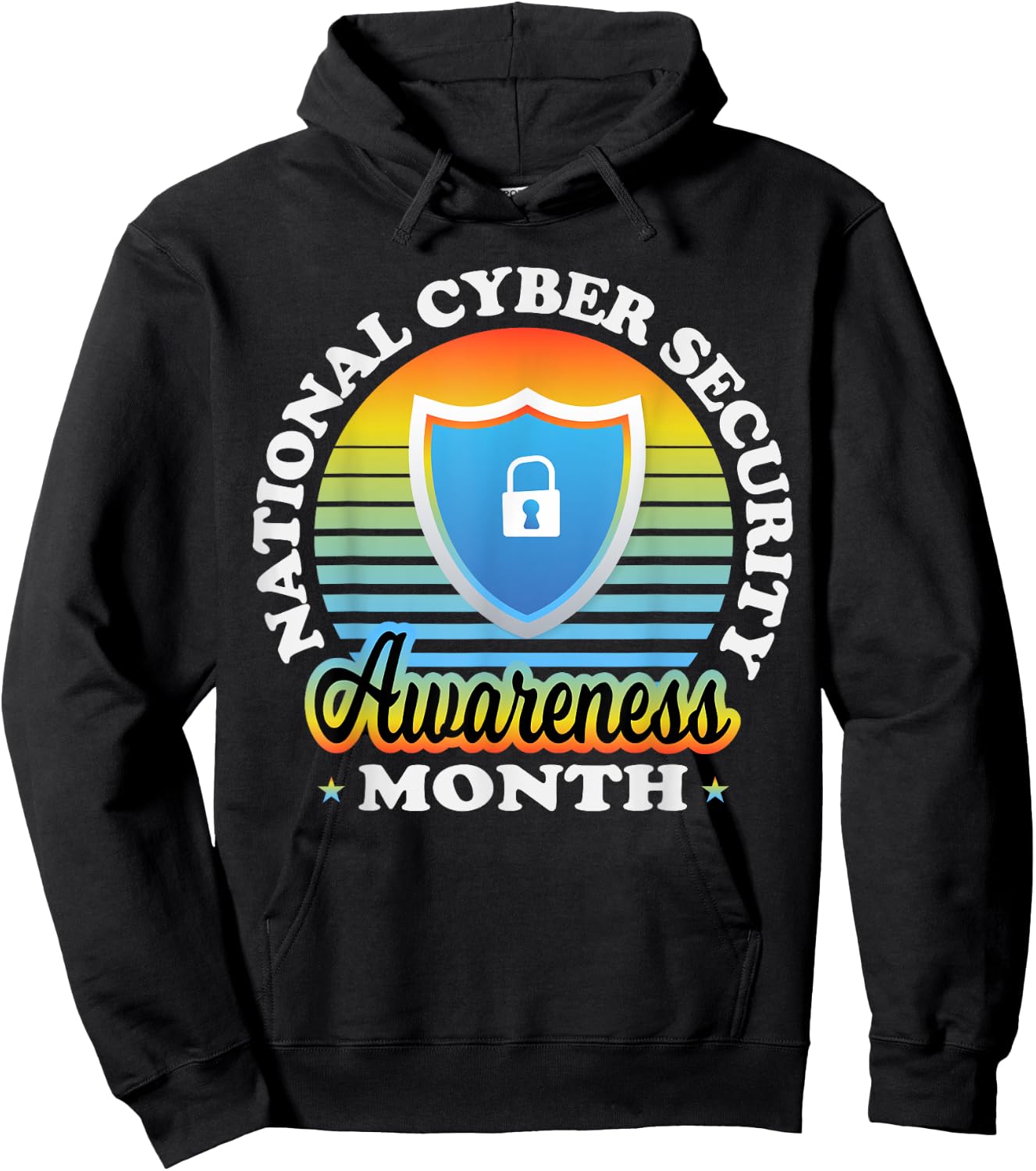 National Cyber Security Awareness Month Tech Security Team Hoodie - Hoodie | Black