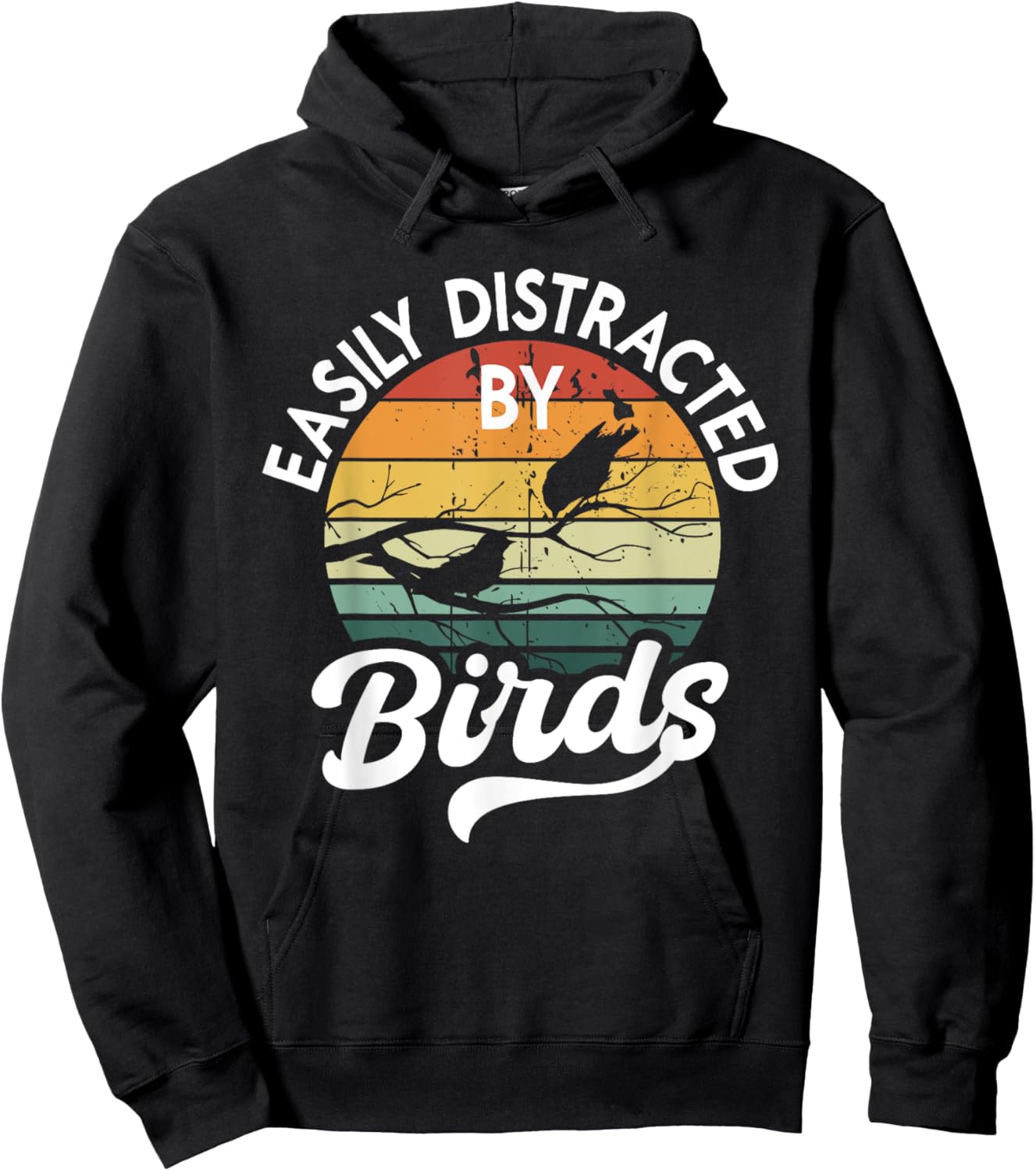 Easily Distracted by Birds, Funny Bird Lover Hoodie - Hoodie | Black