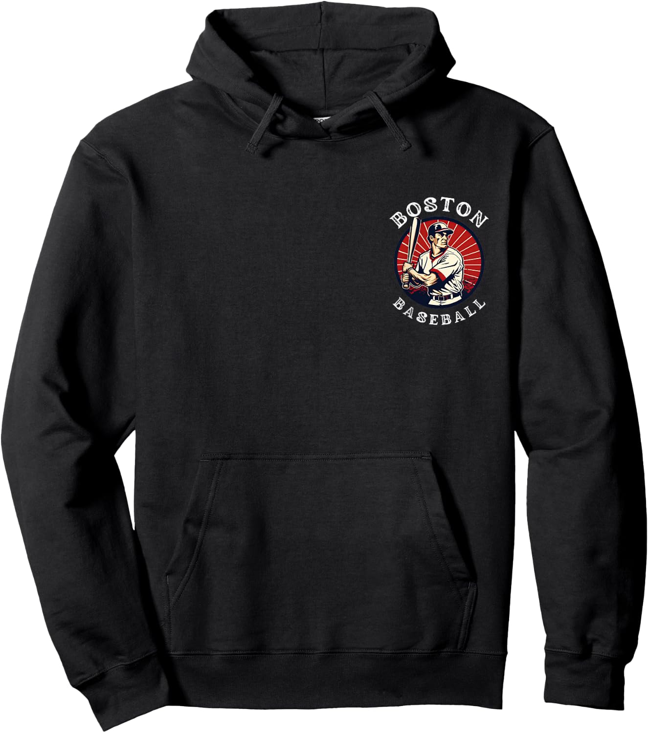 Boston Baseball Vintage Player Retro Baseball Lover Hoodie - Hoodie | Black