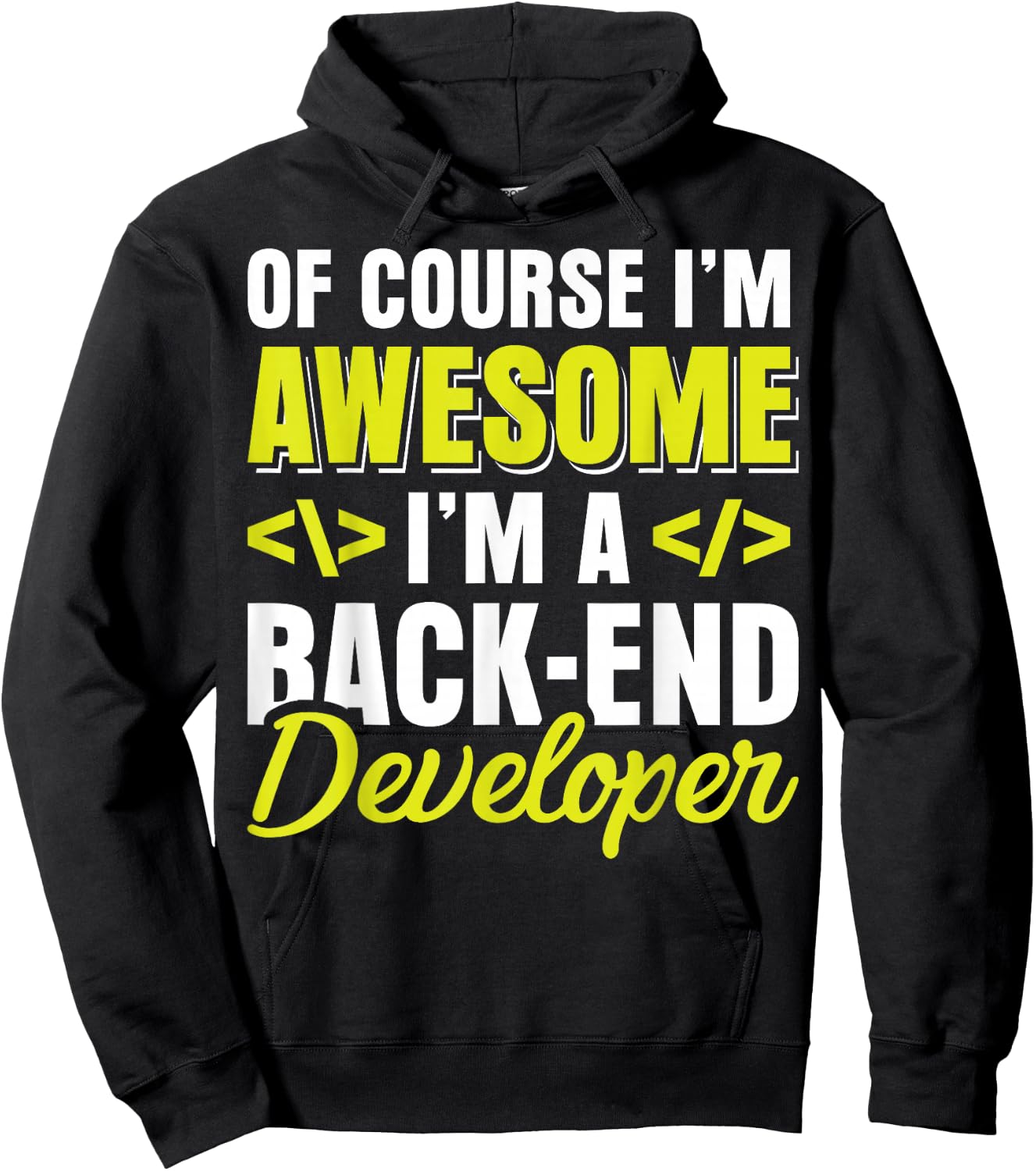 Funny Backend Developer Programmer Coder Shirt Hoodie - Hoodie | Black