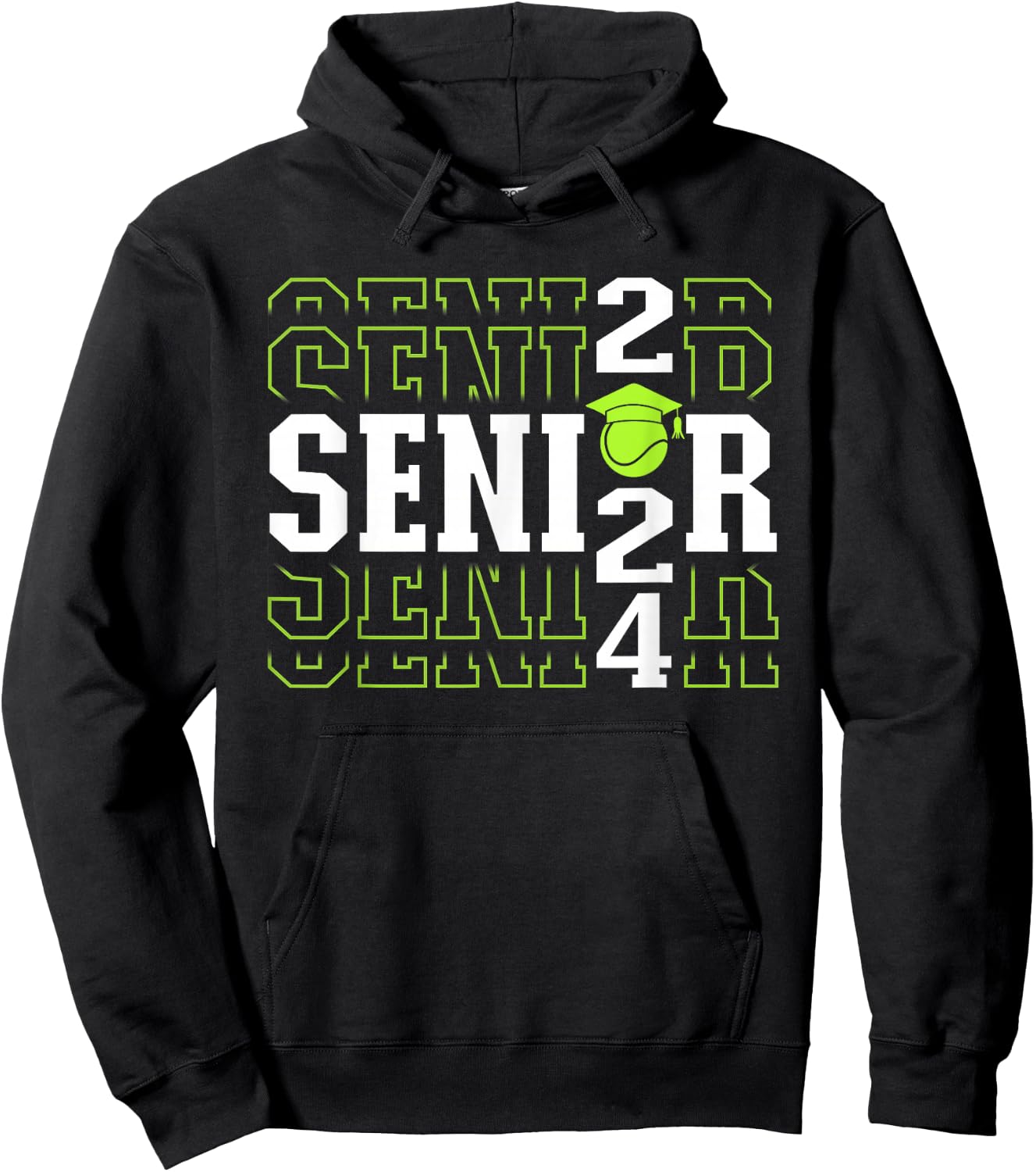 Class of 2024 Tennis Senior Hoodie - Hoodie | Black