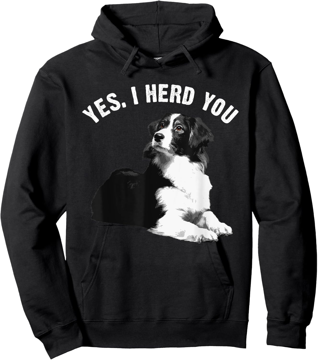 Funny Border Collie Art Men Women Puppy Border Collie Lovers Hoodie - Hoodie | Black