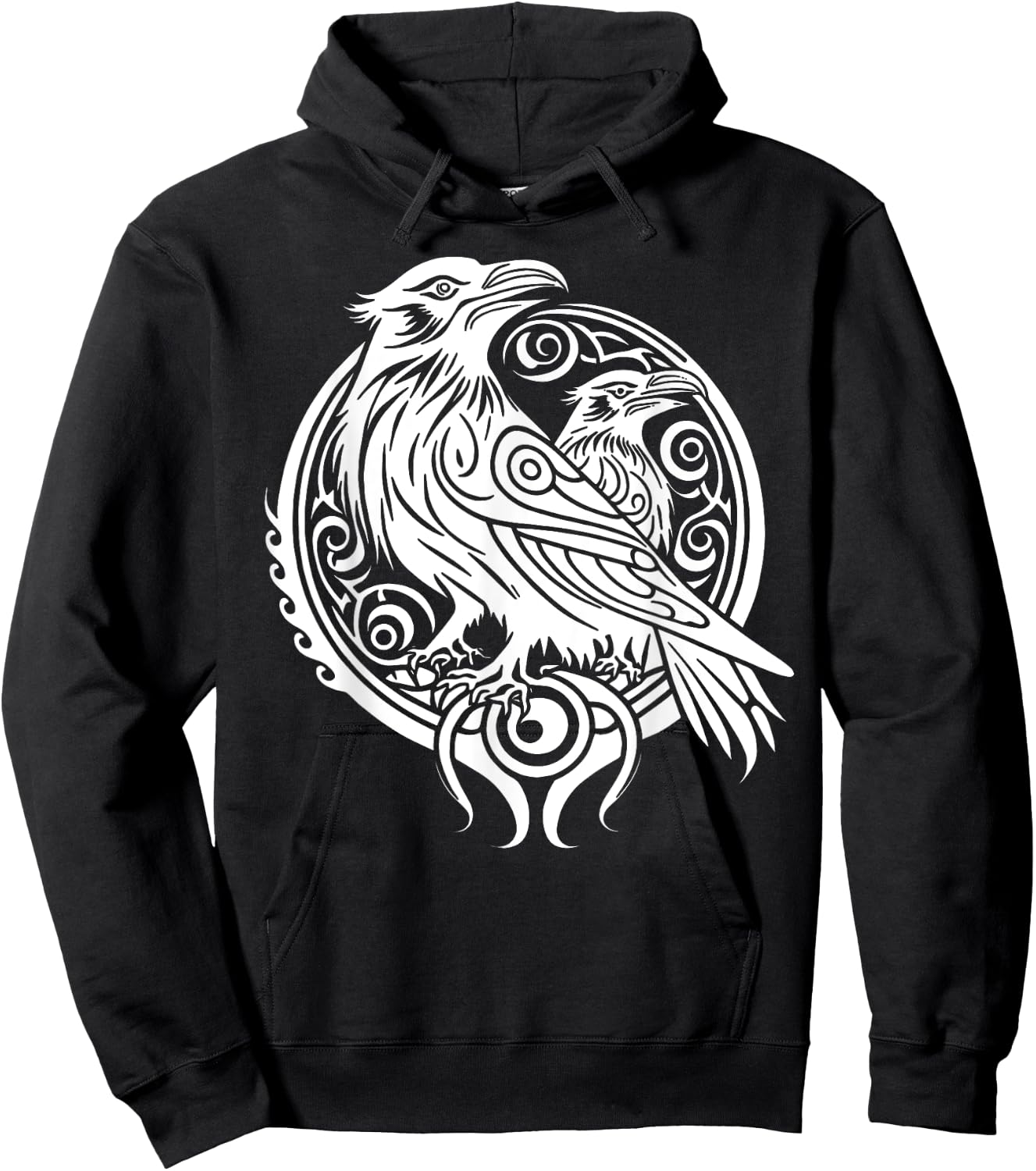 Odins Raven Norse Mythology Viking Birds Celtic Knots Asgard Hoodie - Hoodie | Black