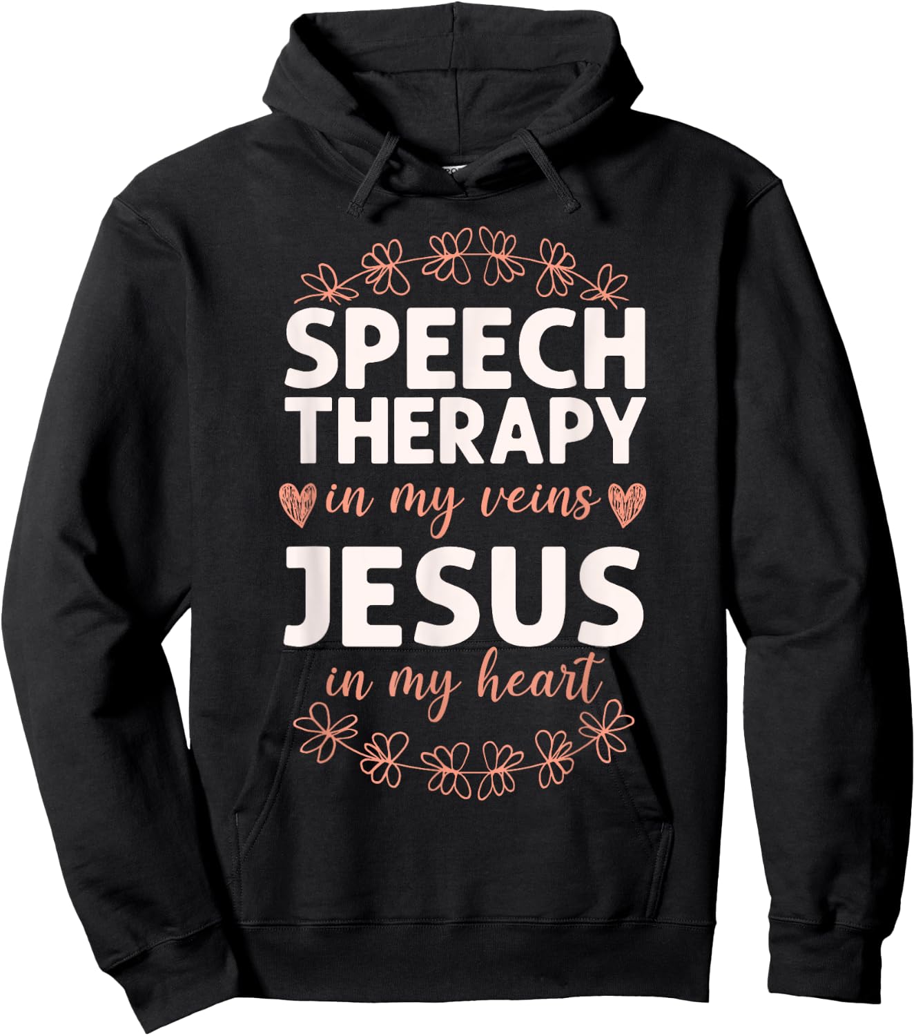 Speech Therapist Therapy Assistant SLP Faith Jesus Christian Hoodie - Hoodie | Black