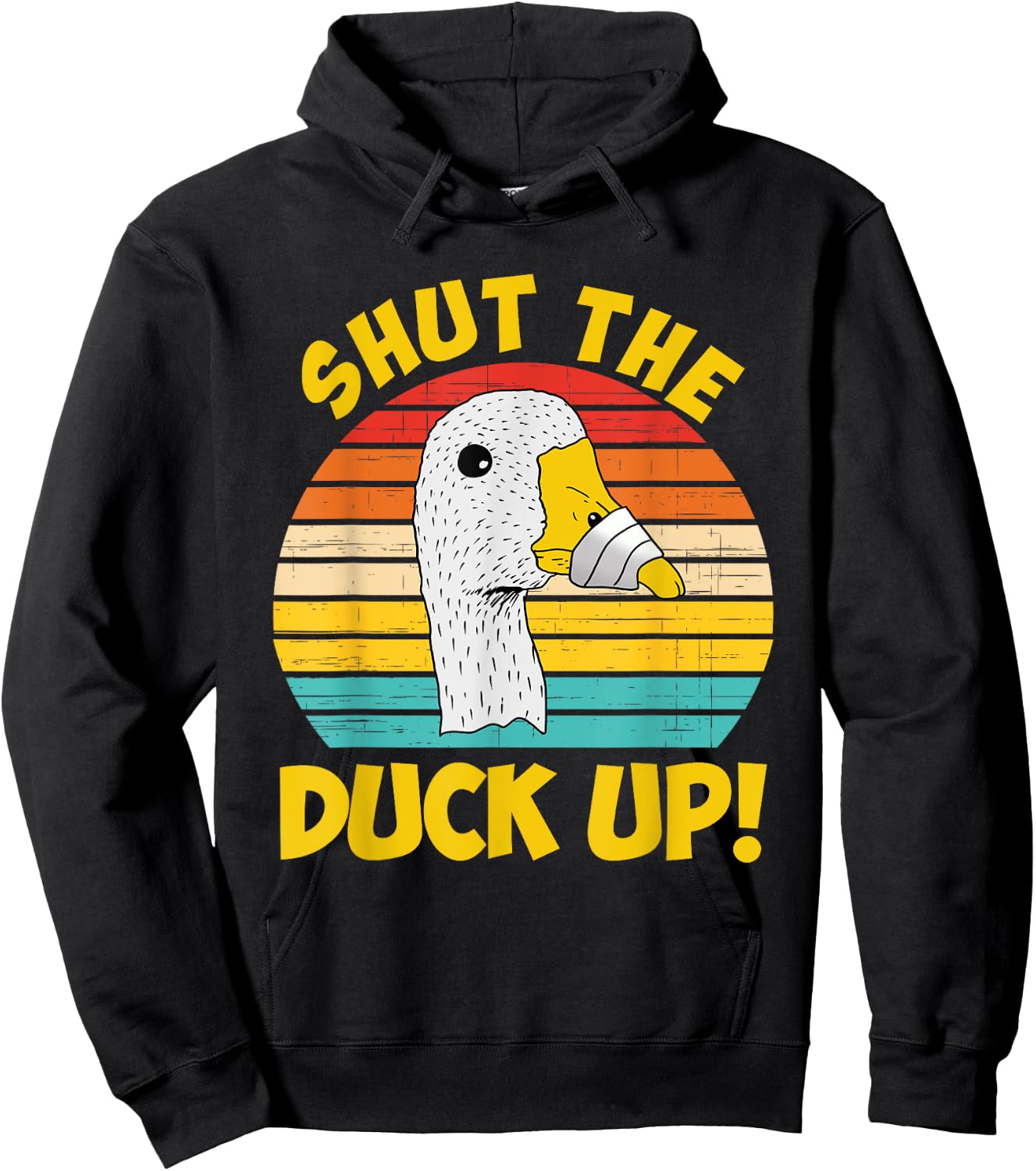 Shut Up Duck Up Funny Apparel Hoodie - Hoodie | Black