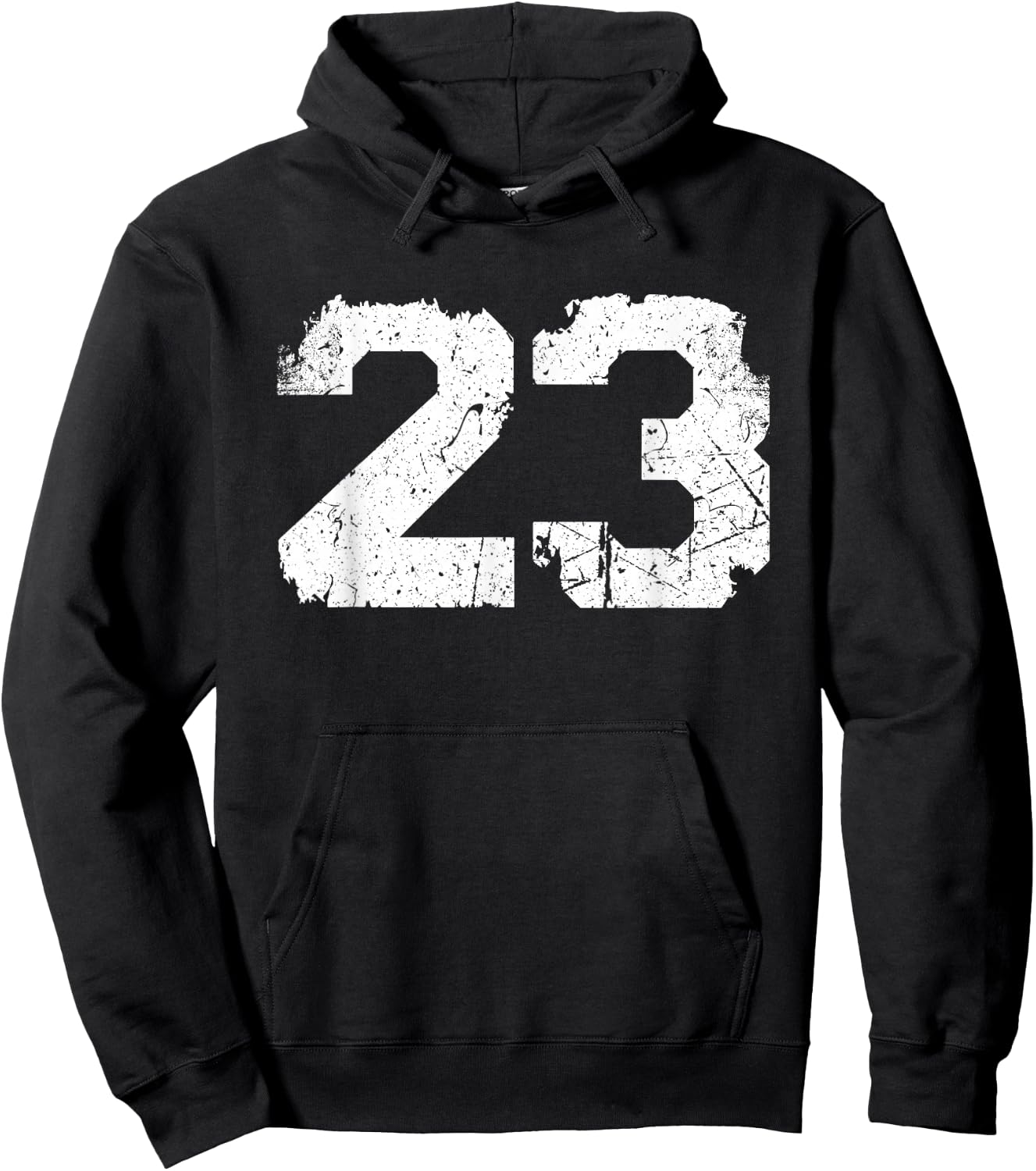 Vintage Sports Team Number #23 Hoodie - Hoodie | Black