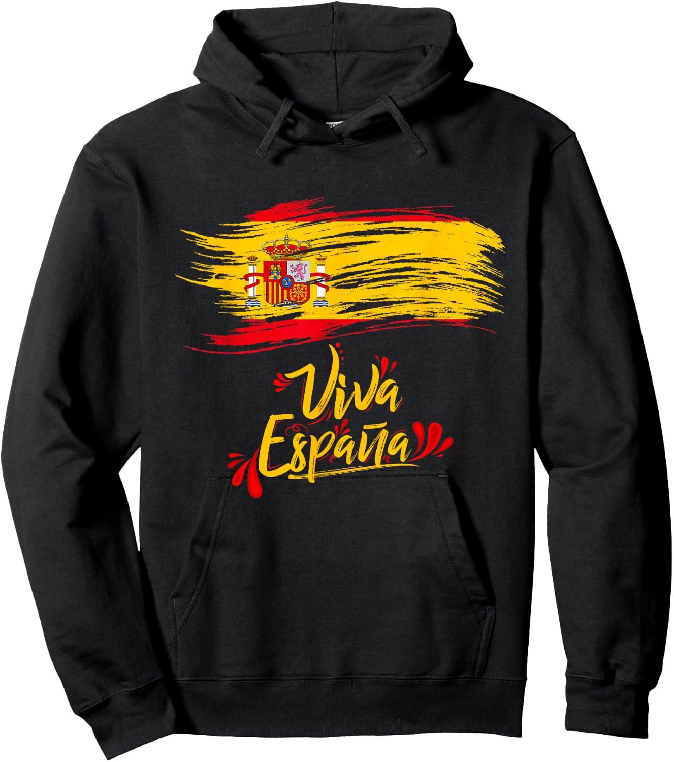 Viva Espana Spain Flag Athletic Sport Hoodie - Hoodie | Black