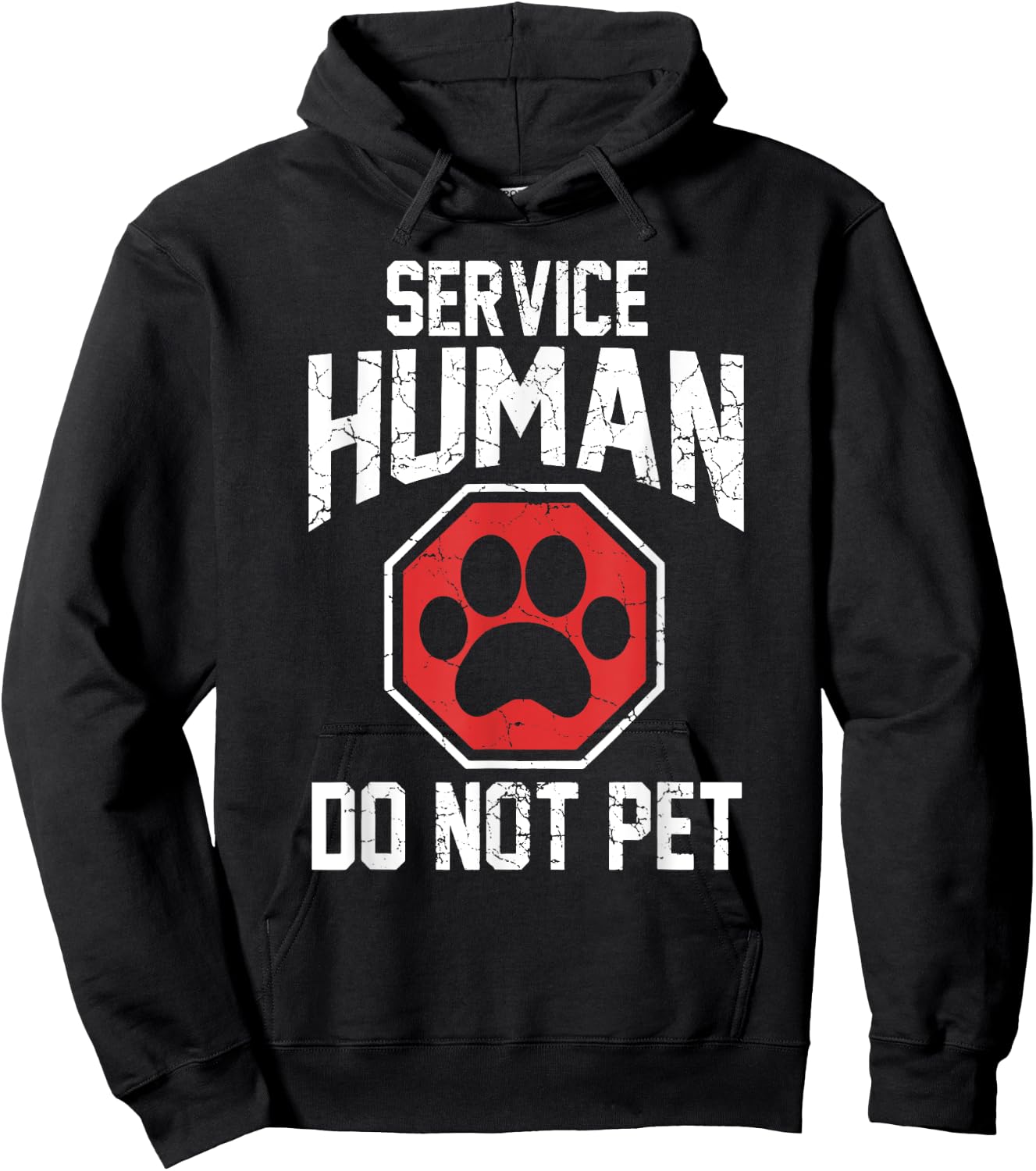 Dog service-human do not pet Hoodie - Hoodie | Black
