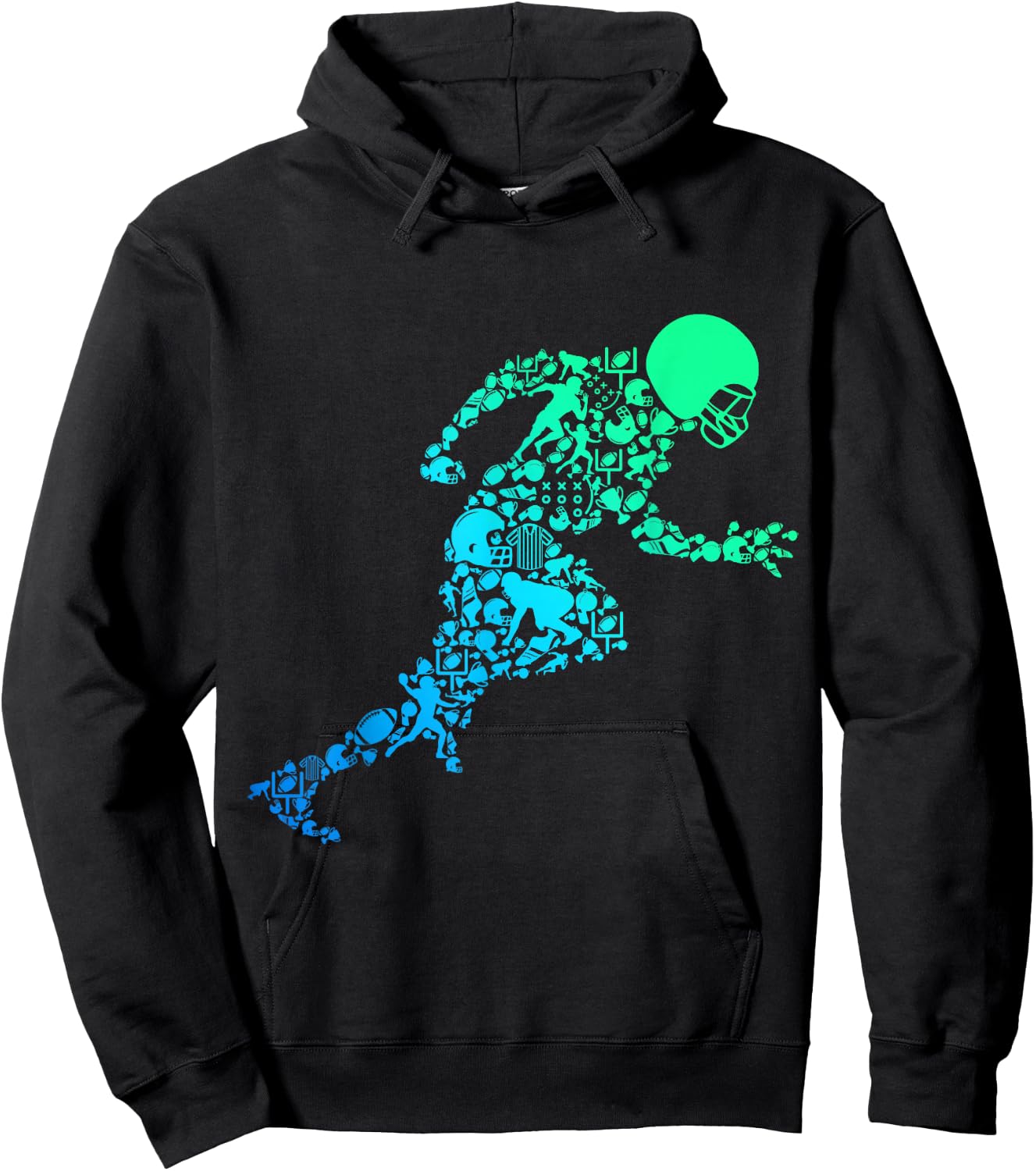 American Football Children's Boys Men Hoodie - Hoodie | Black